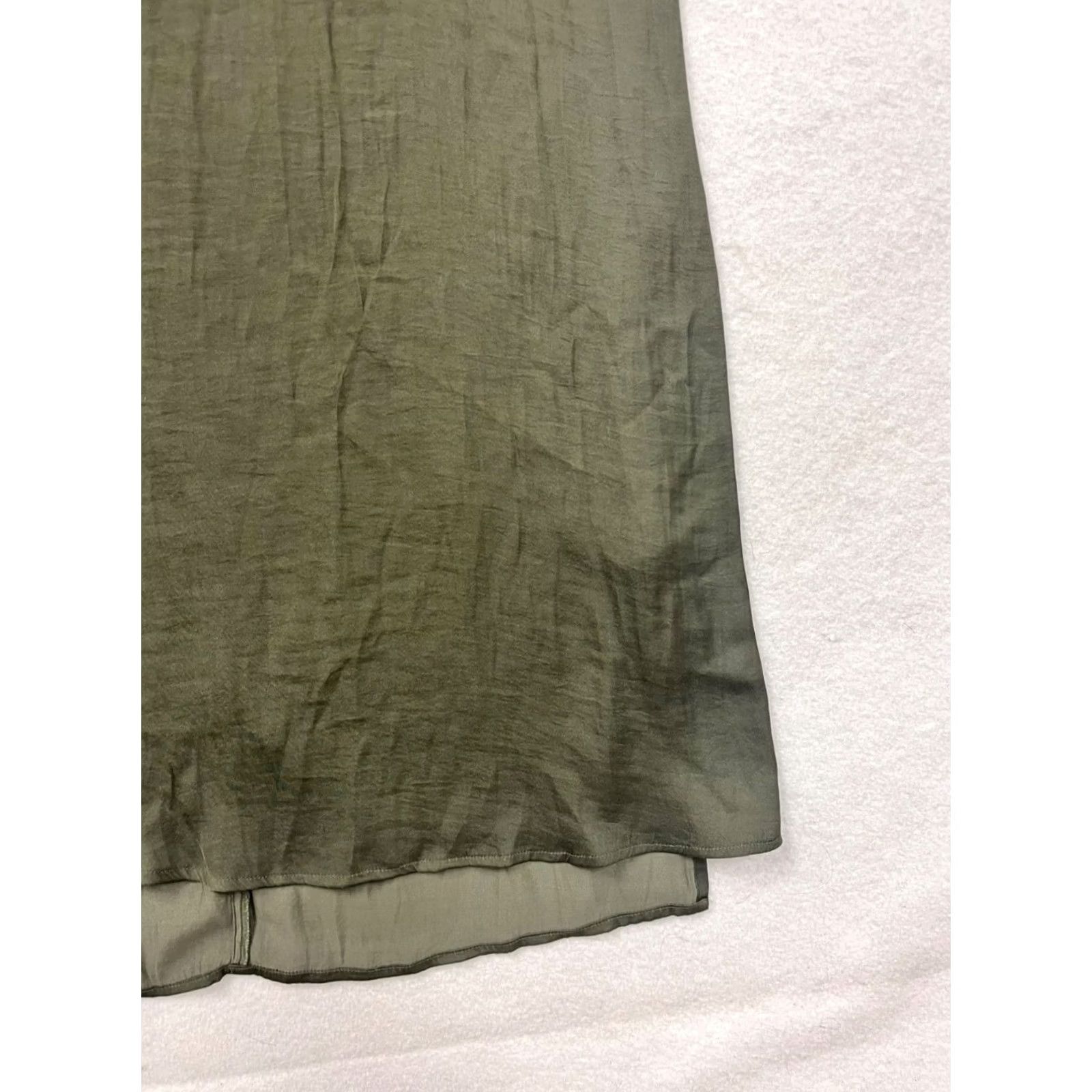 Olive VINTAGE Trouvé Tank Dress Women S Olive Green Sleeveless Knotted Back Knee Length Size S / US 4 / IT 40 - 5 Thumbnail