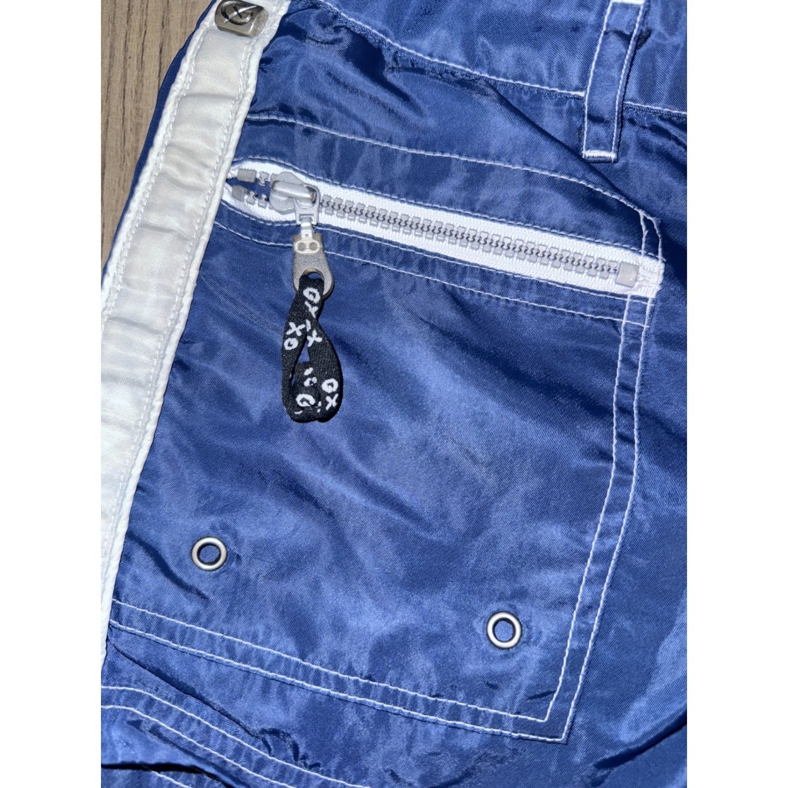 G-Star VINTAGE G-Star Women’s Shorts Blue Nylon Zipper 28 Biker Stars Regular Size 28 Women Size 28" / US 6 / IT 42 - 2 Thumbnail
