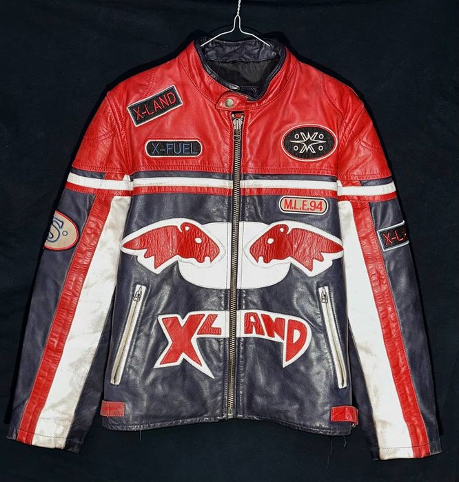 Red Bull XLand Arizona Leather Jacket snap shot Racing Made in USA