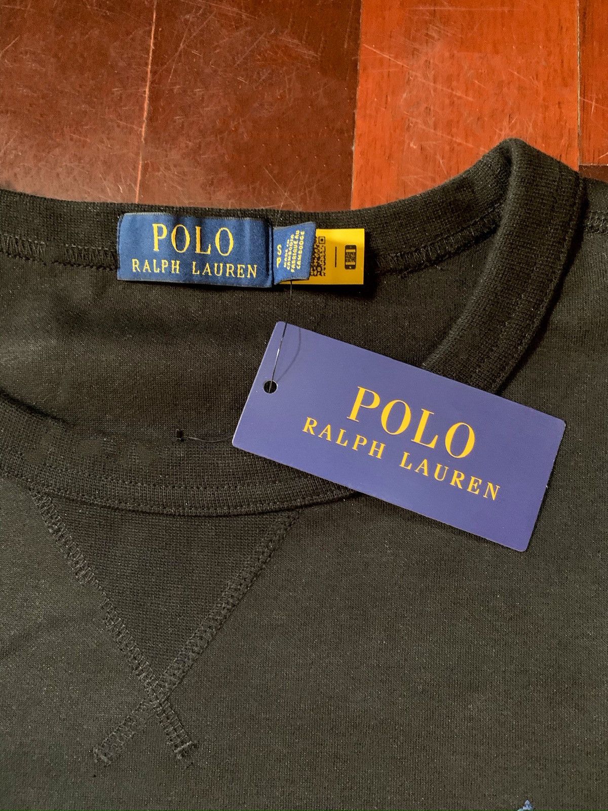 Ralph Lauren 🖤 Ralph Lauren Black Sweater with Navy Logo | Size S Size US S / EU 44-46 / 1 - 5 Thumbnail