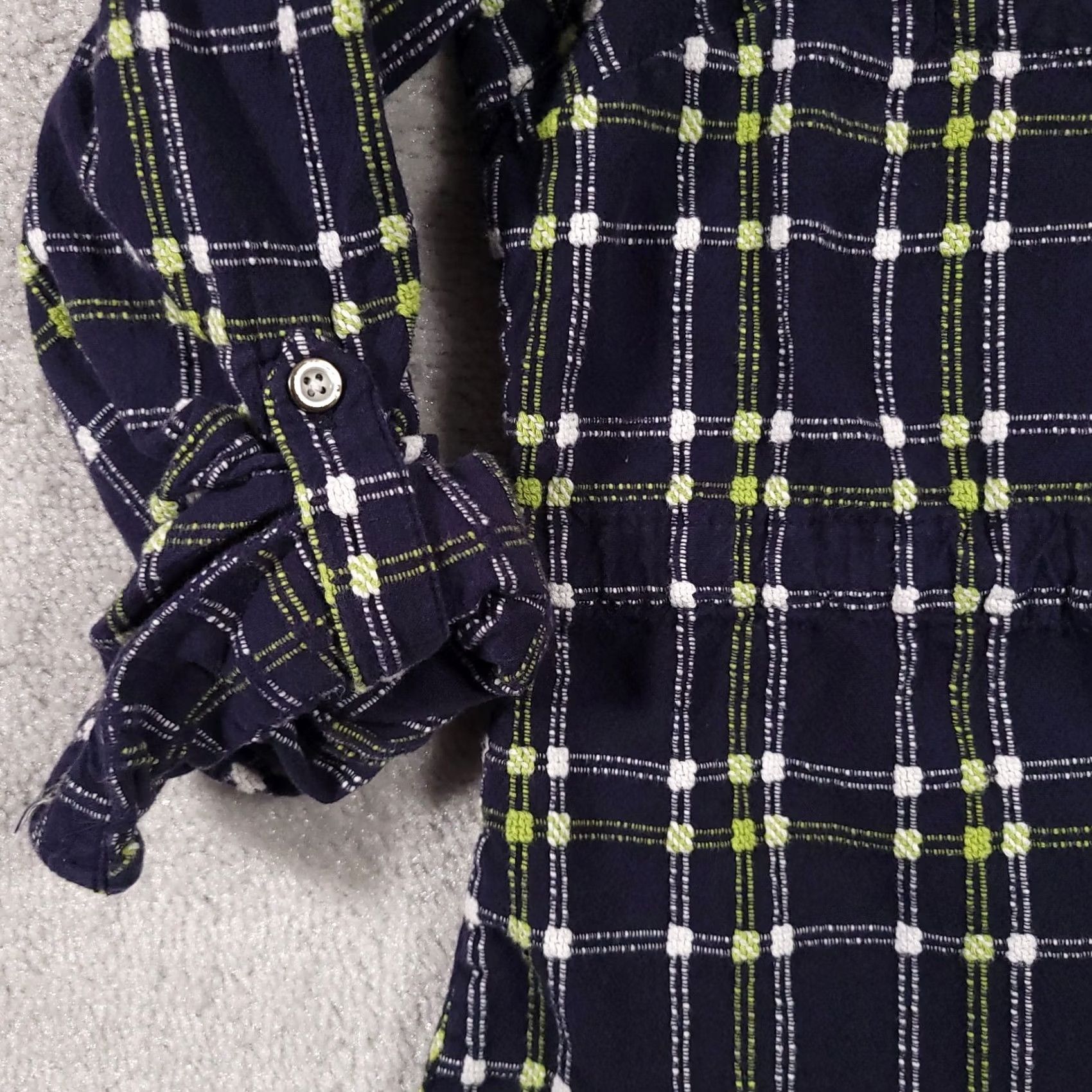 Vintage Christopher & Banks Shirt Women's Large Button Up Roll Tab Sleeve Textured Cinch Women's Size L / US 10 / IT 46 - 4 Thumbnail