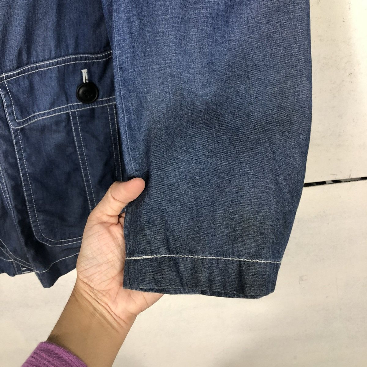 Japanese Brand 🔥VINTAGE DENIM CHORE WORKER JACKET MONTEREY& CARMEL KAPITAL Size US L / EU 52-54 / 3 - 17 Thumbnail