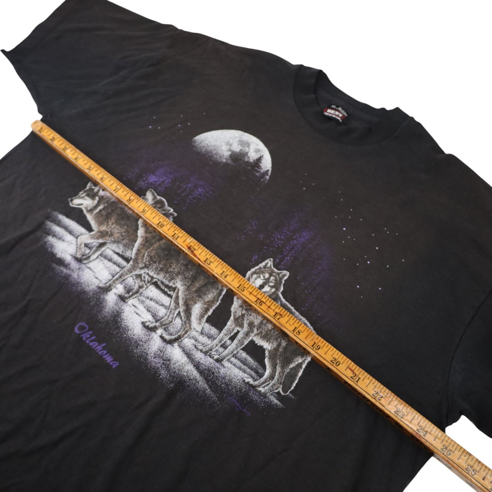 Vintage Vintage Wolf Night Scene Graphic T Shirt Size US XXL / EU 58 / 5 - 8 Thumbnail