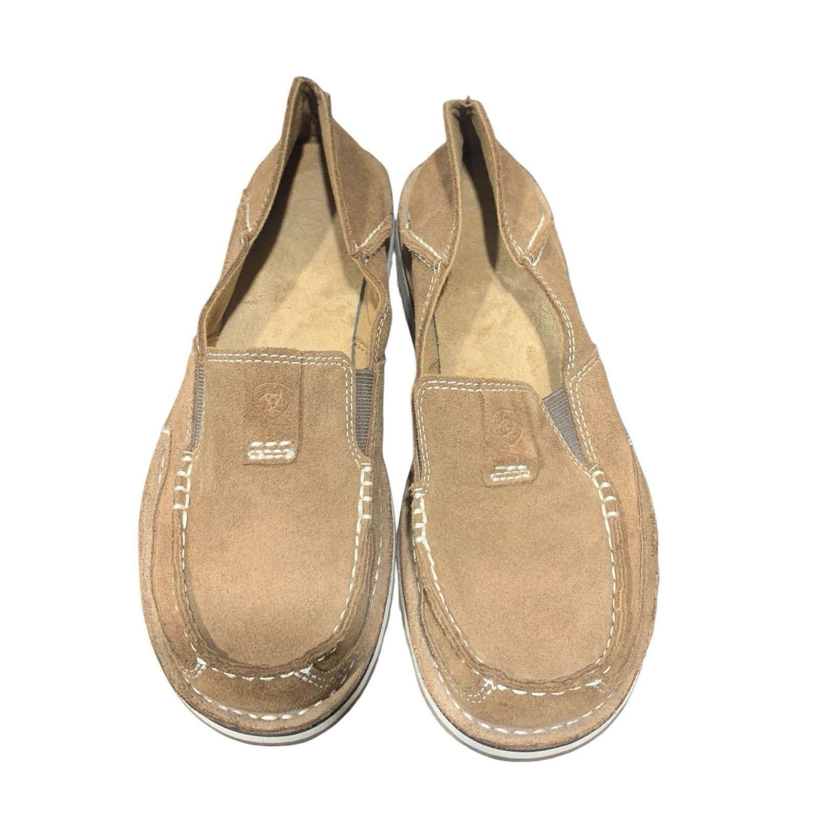 Ariat Ariat Womens Cruiser Brown Suede Leather Tooled Toe Sz 8.5 B Size US 8.5 / IT 38.5 - 2 Thumbnail