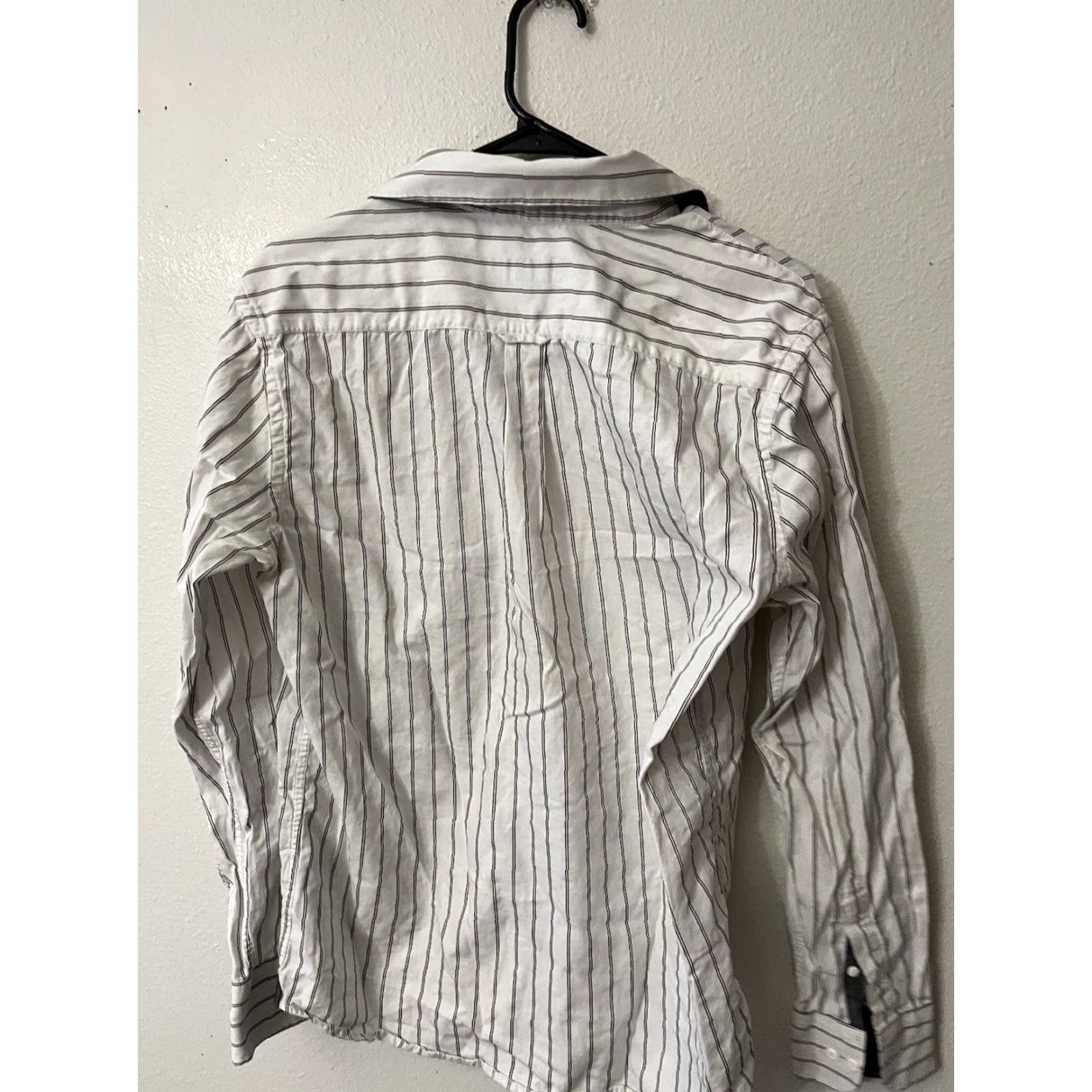 U.S. Polo Assn. VINTAGE U.S. Polo Assn. Shirt Men L/S Button-Down White Striped Tailor Fit Large White Stripe Casual Button-Up Mens Capible Size US L / EU 52-54 / 3 - 3 Thumbnail