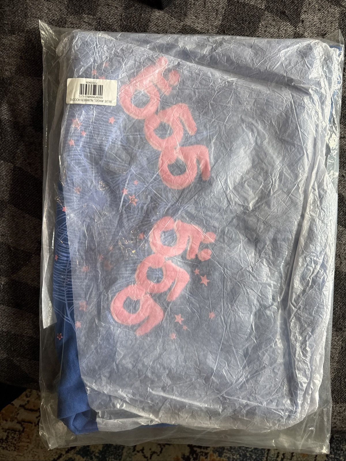 Sp5der Sp5der Angel Number Hoodie blue 555 New size large Size US L / EU 52-54 / 3 - 9 Thumbnail