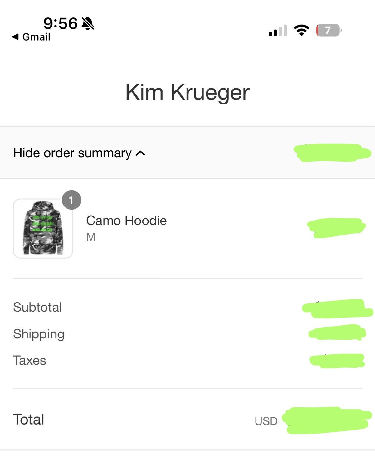 Kim Krueger 🟩 Kim Krueger Camo Hoodie 🟩 Size US M / EU 48-50 / 2 - 6 Thumbnail