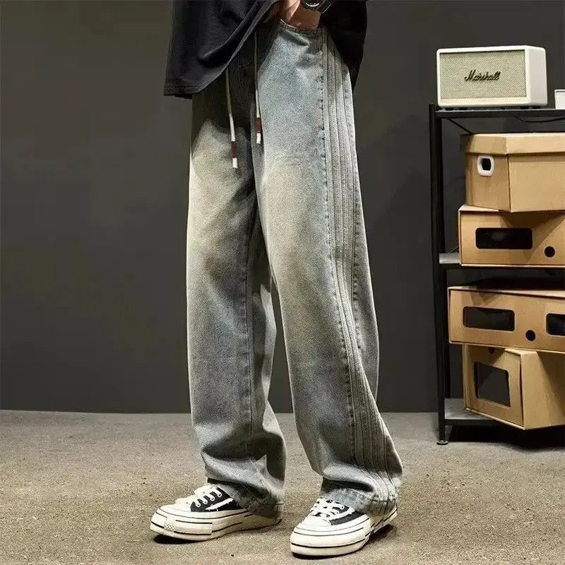 Japanese Brand High street washed baggy straight jeans trousers Size US 32 / EU 48 - 1 Thumbnail