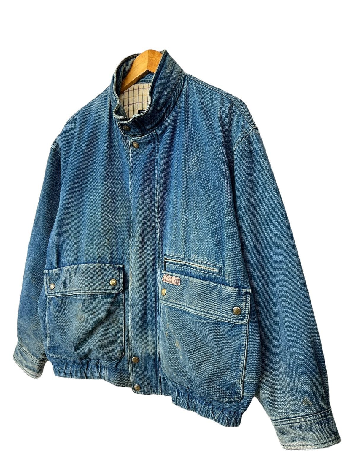 Burberry Vintage Burberrys Sunfaded Distressed Denim Jacket Size US L / EU 52-54 / 3 - 4 Thumbnail