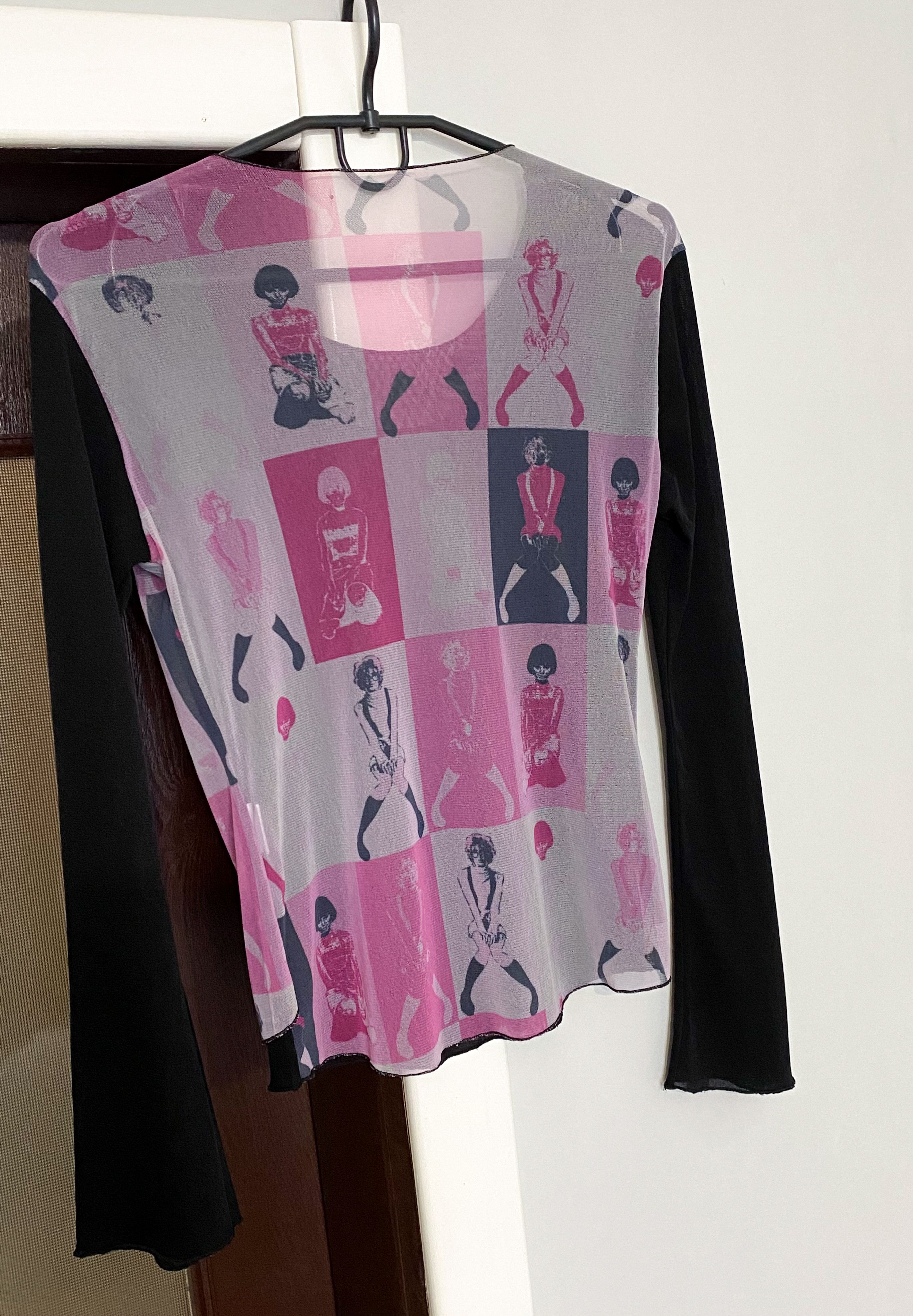 Japanese Brand Vintage Mesh Long Sleeve Top Gaultier Style Size M / US 6-8 / IT 42-44 - 7 Thumbnail
