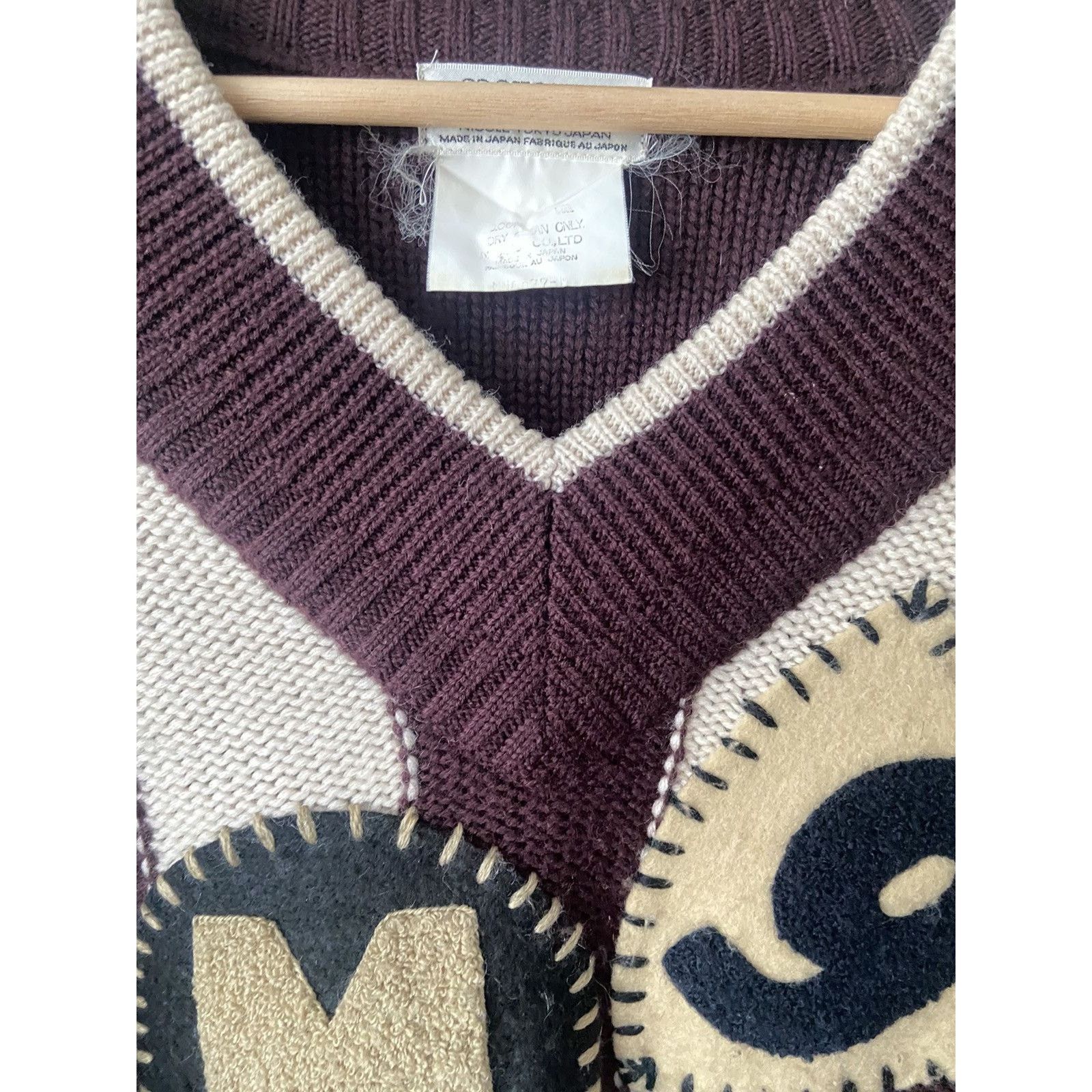 Matsuda Vintage Collegiate Patch Wool Sweater Size US L / EU 52-54 / 3 - 12 Thumbnail
