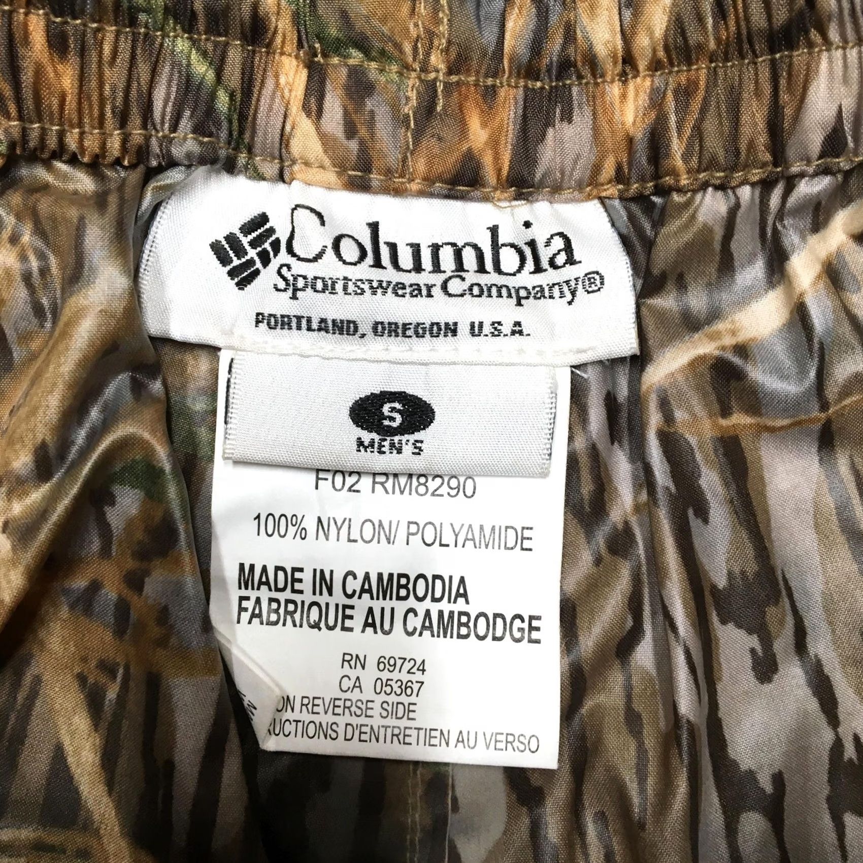 Rains Columbia Men's Small S Brown Shadow Grass Camo Rain Pants Elastic Waist Hunting Size US 29 - 5 Thumbnail