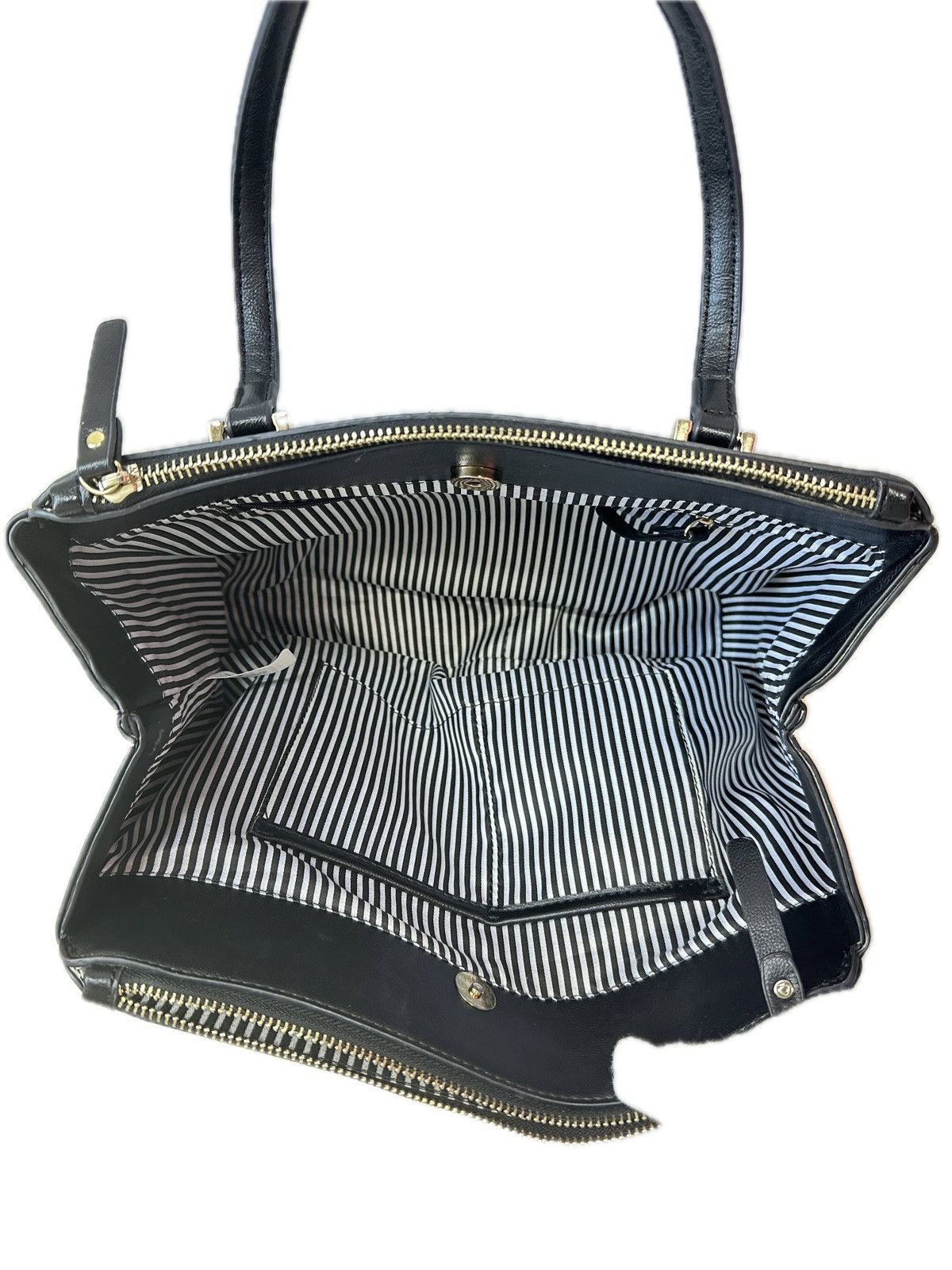 Kate Spade Kate Spade Matthew Dr Black Leather Satchel Two-Tone Gusset Size ONE SIZE - 5 Thumbnail