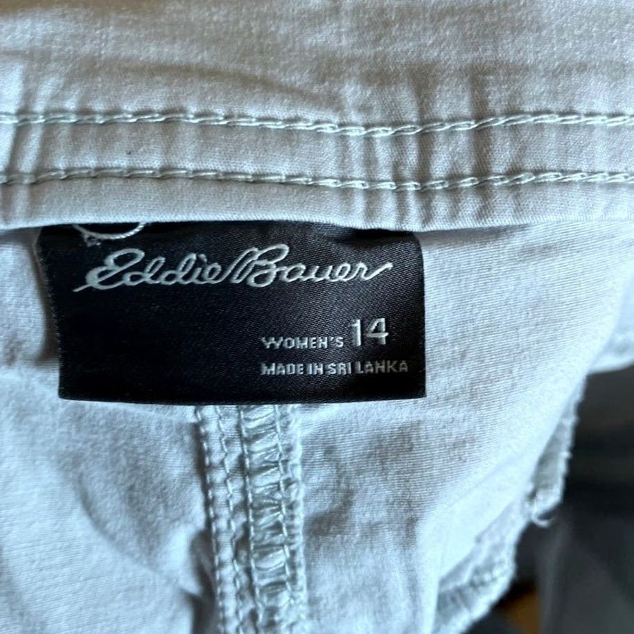Eddie Bauer Eddie Bauer Womens Shorts Gray Midi Casual Wear Stretch 14 Bermuda Flat Front Activewear Casual Womens Shorts Gray 14 Size 36" / US 14 / IT 50 - 4 Thumbnail