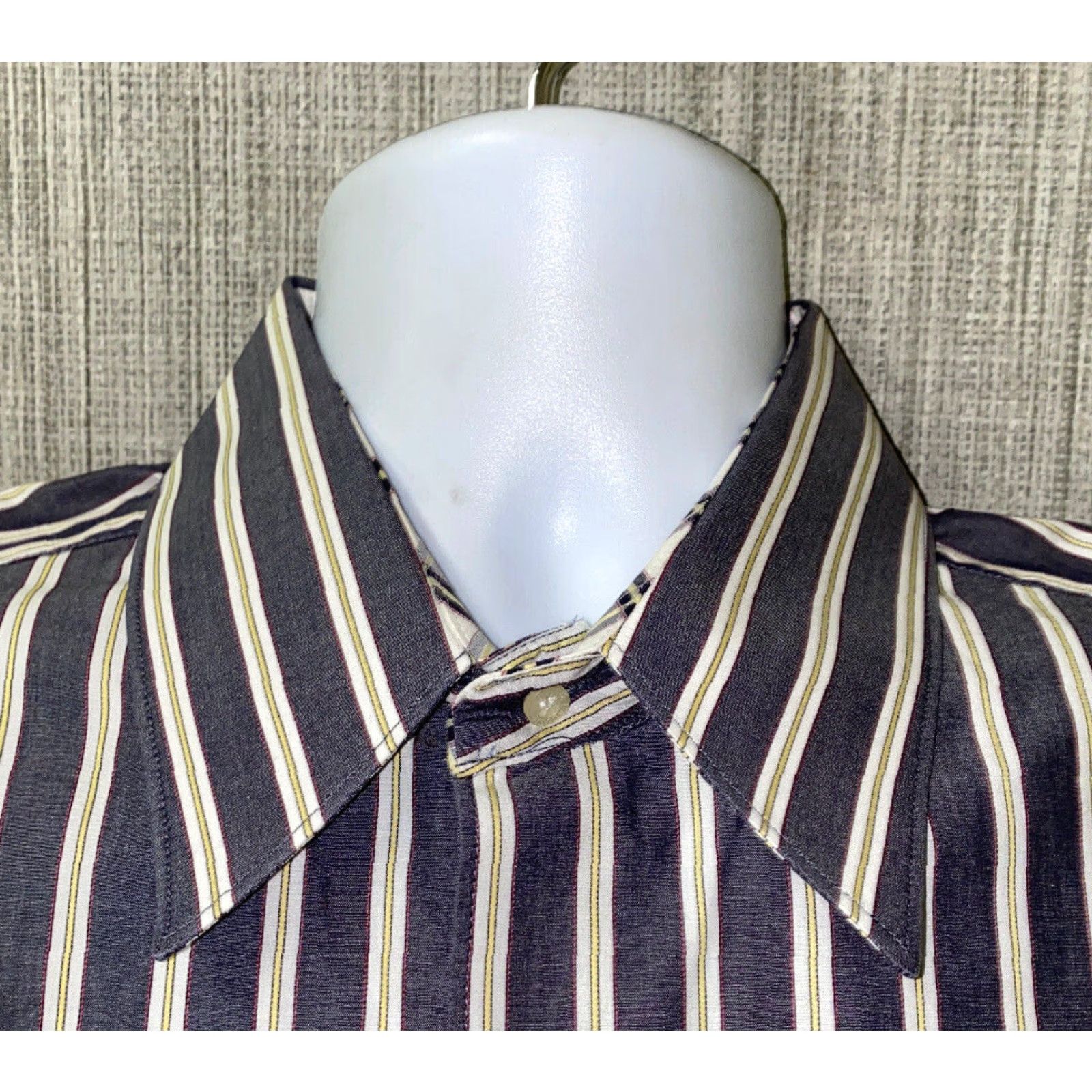 Lacoste Lacoste Shirt Men Gray/White Striped Button Up Long Sleeve Size 44 Regular Mens Size US XXL / EU 58 / 5 - 3 Thumbnail