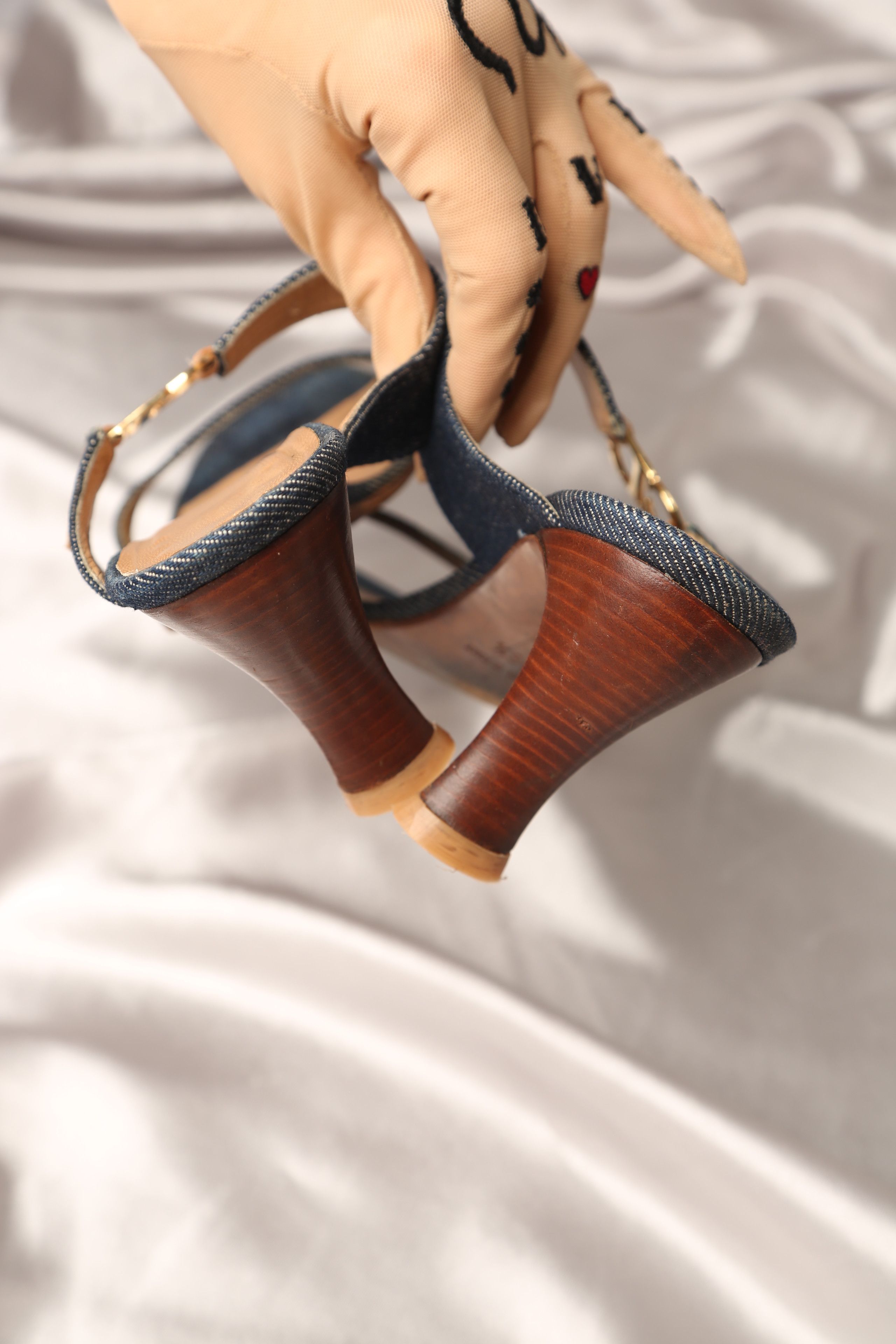 Dior Rare Y2K CHRISTIAN DIOR Denim Sandals Size US 6 / IT 36 - 3 Thumbnail