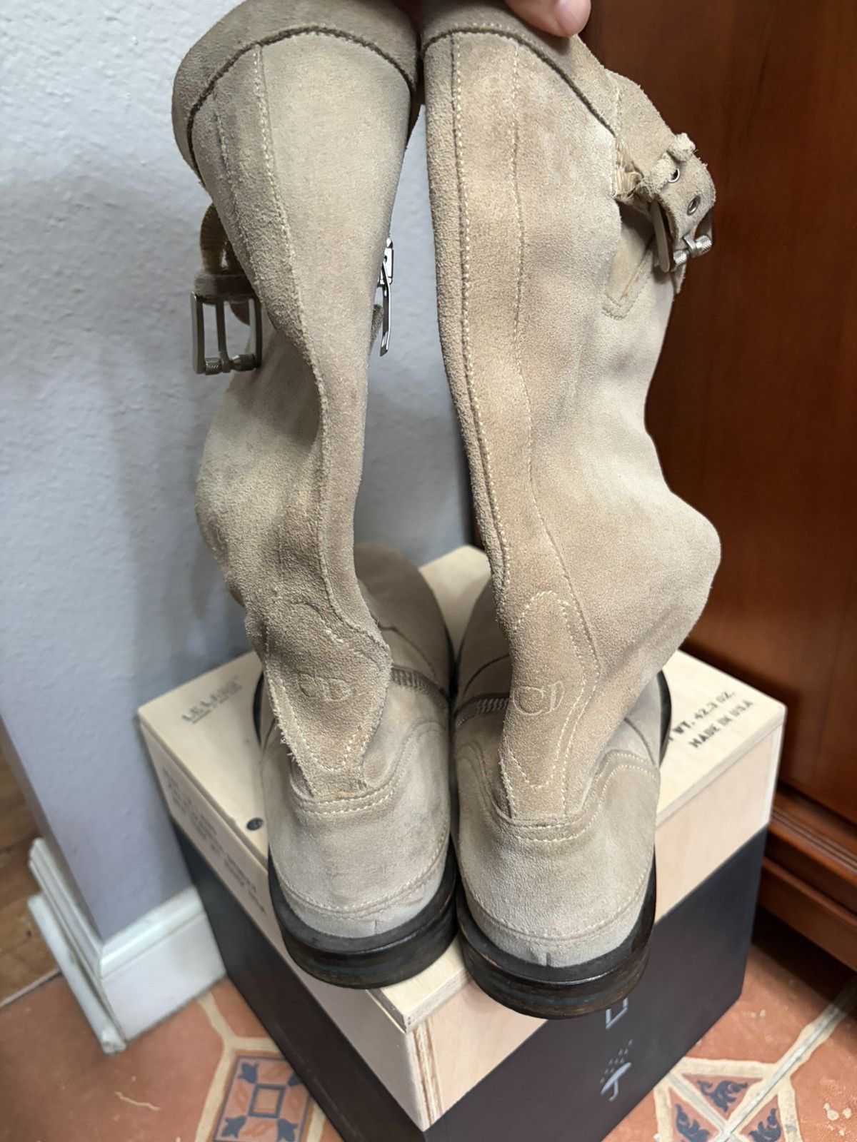 Christian Dior Monsieur Suede Motorcycle Boots Size US 7 / EU 40 - 7 Thumbnail
