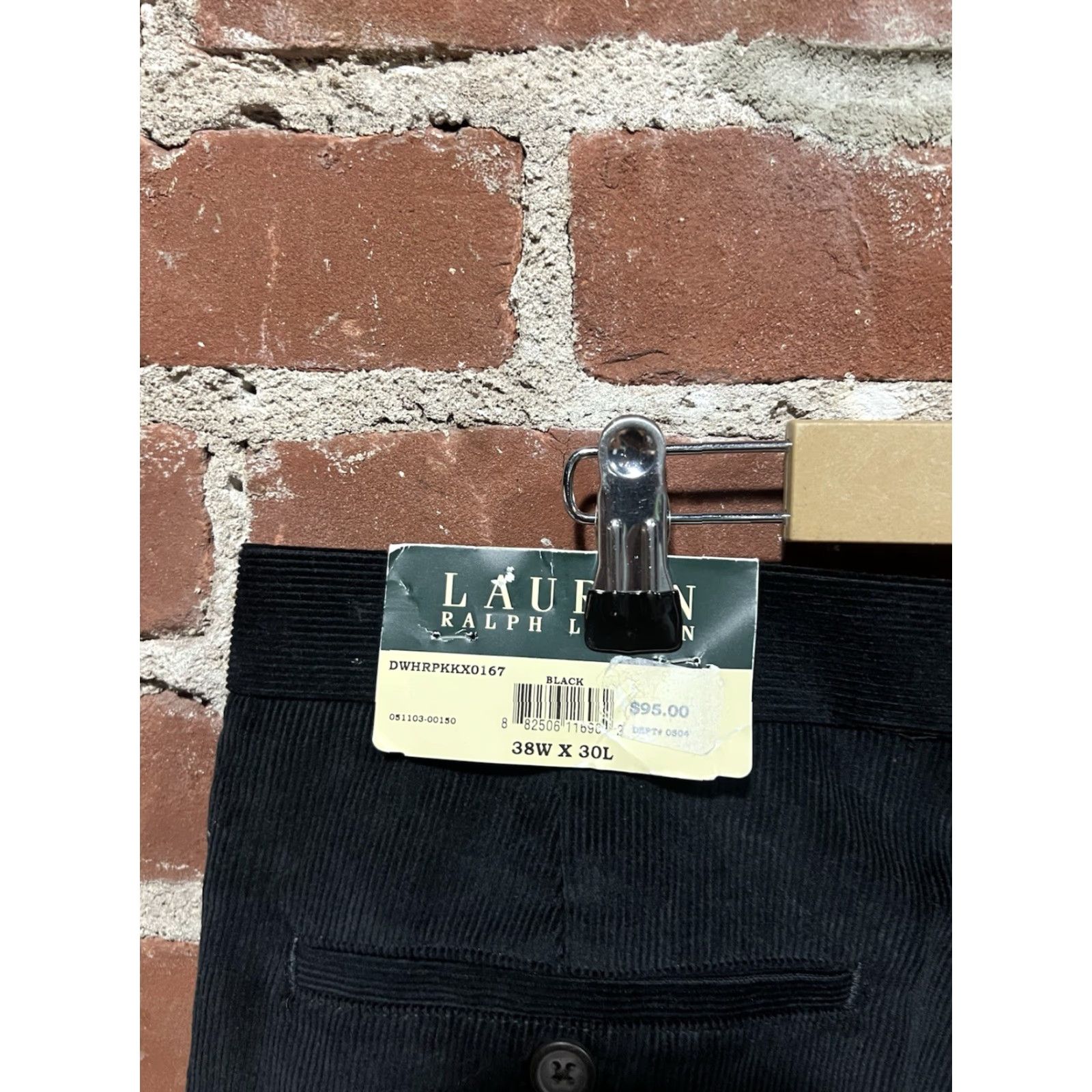 Ralph Lauren Lauren Ralph Lauren Pants Men 38x30 Black Corduroy Flat Front Straight NWT Size US 38 / EU 54 - 3 Thumbnail