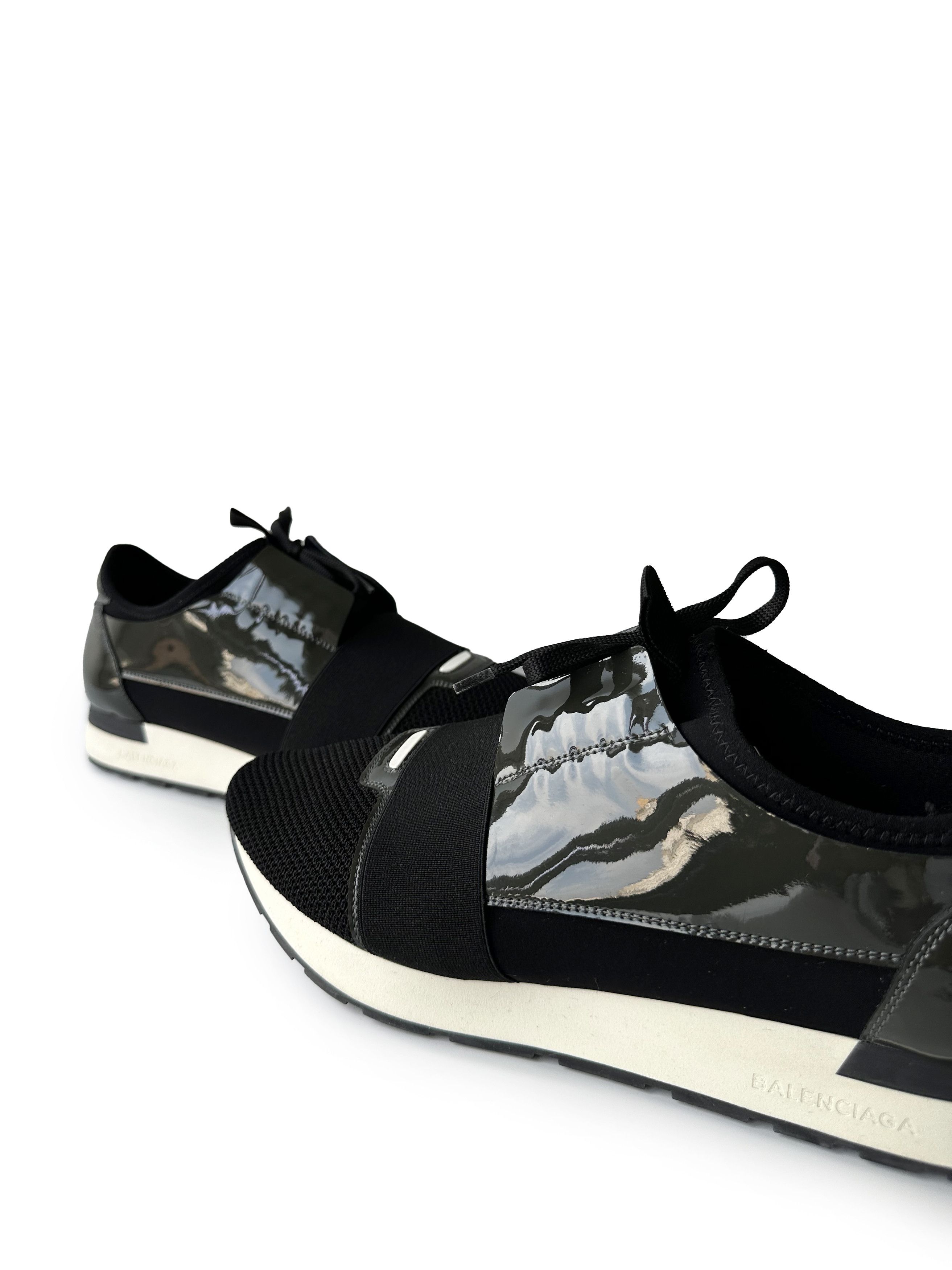 Balenciaga Balenciaga Race Runner olive/black sneakers Size US 11.5 / EU 44-45 - 4 Thumbnail
