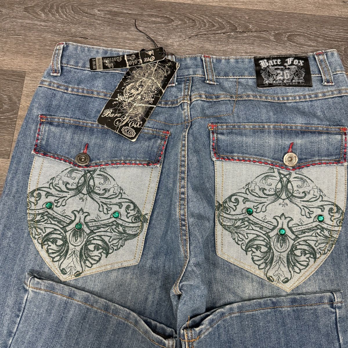 JNCO × Southpole × Vintage Vintage bare Fox baggy Southpole JNCO style embroidered Jean Size US 36 / EU 52 - 3 Thumbnail