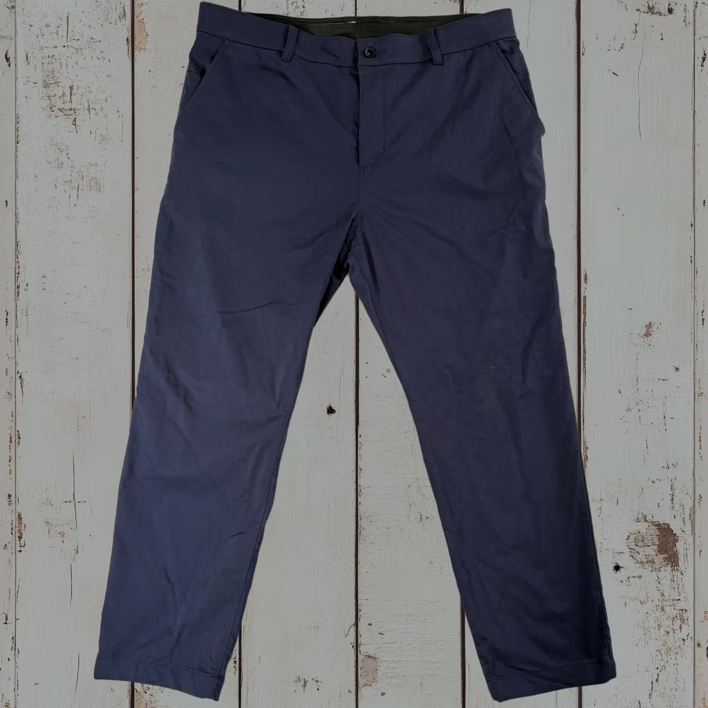Nike Pants Mens 38x27 Navy Blue Slim Fit High Rise Stretch Casual Dri Fit, Men's