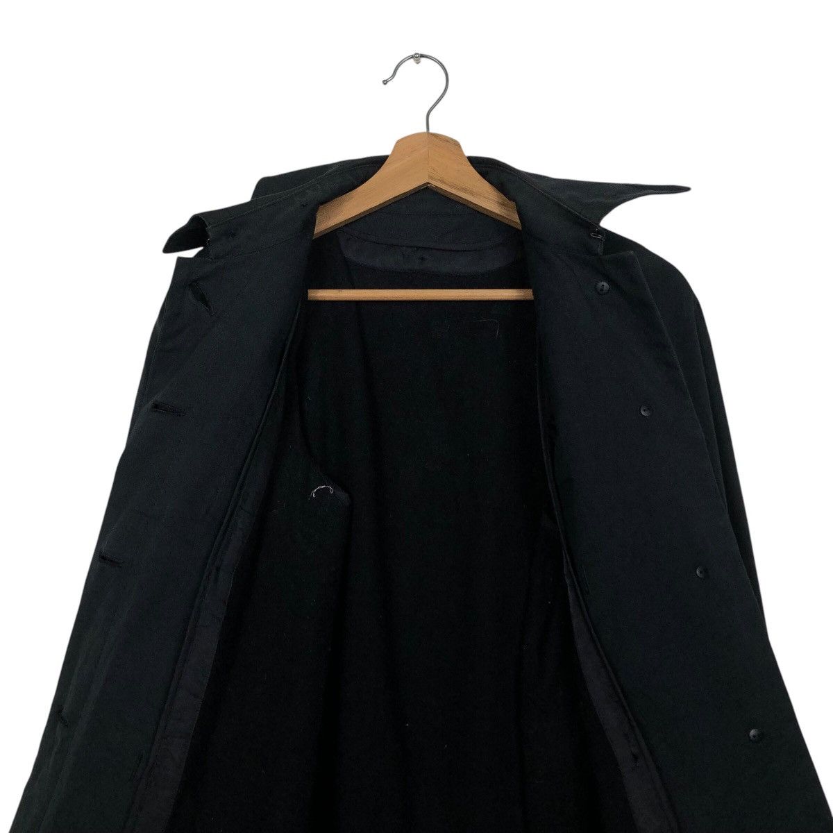 Aquascutum × Japanese Brand × Vintage 📌Rich Black- Long Jacket Trench Coat Aquascutum London Size US M / EU 48-50 / 2 - 16 Thumbnail