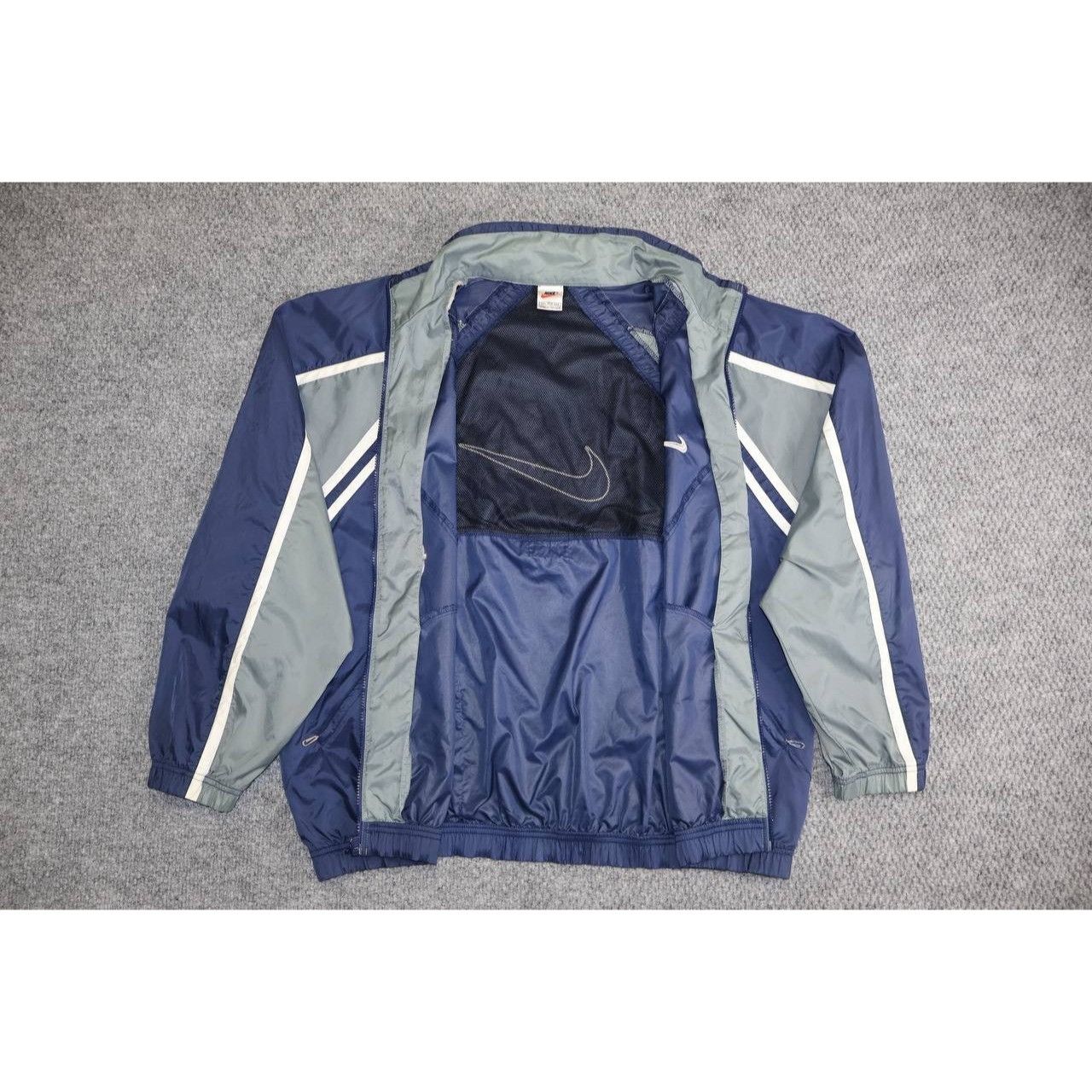 Nike VTG 90s Nike Windbreaker Jacket Mens Size 2XL Blue Gray Size US XXL / EU 58 / 5 - 4 Thumbnail