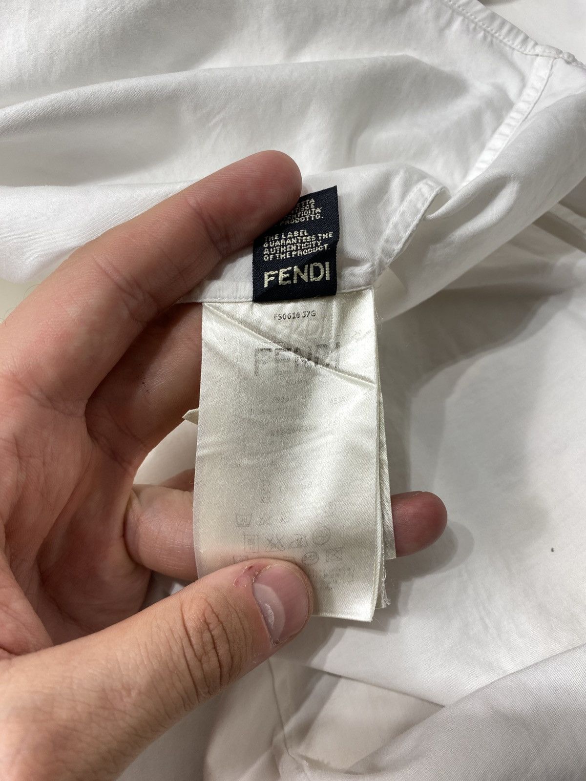 Fendi × Vintage Fendi white cotton slim fit shirt size S Size US S / EU 44-46 / 1 - 6 Thumbnail