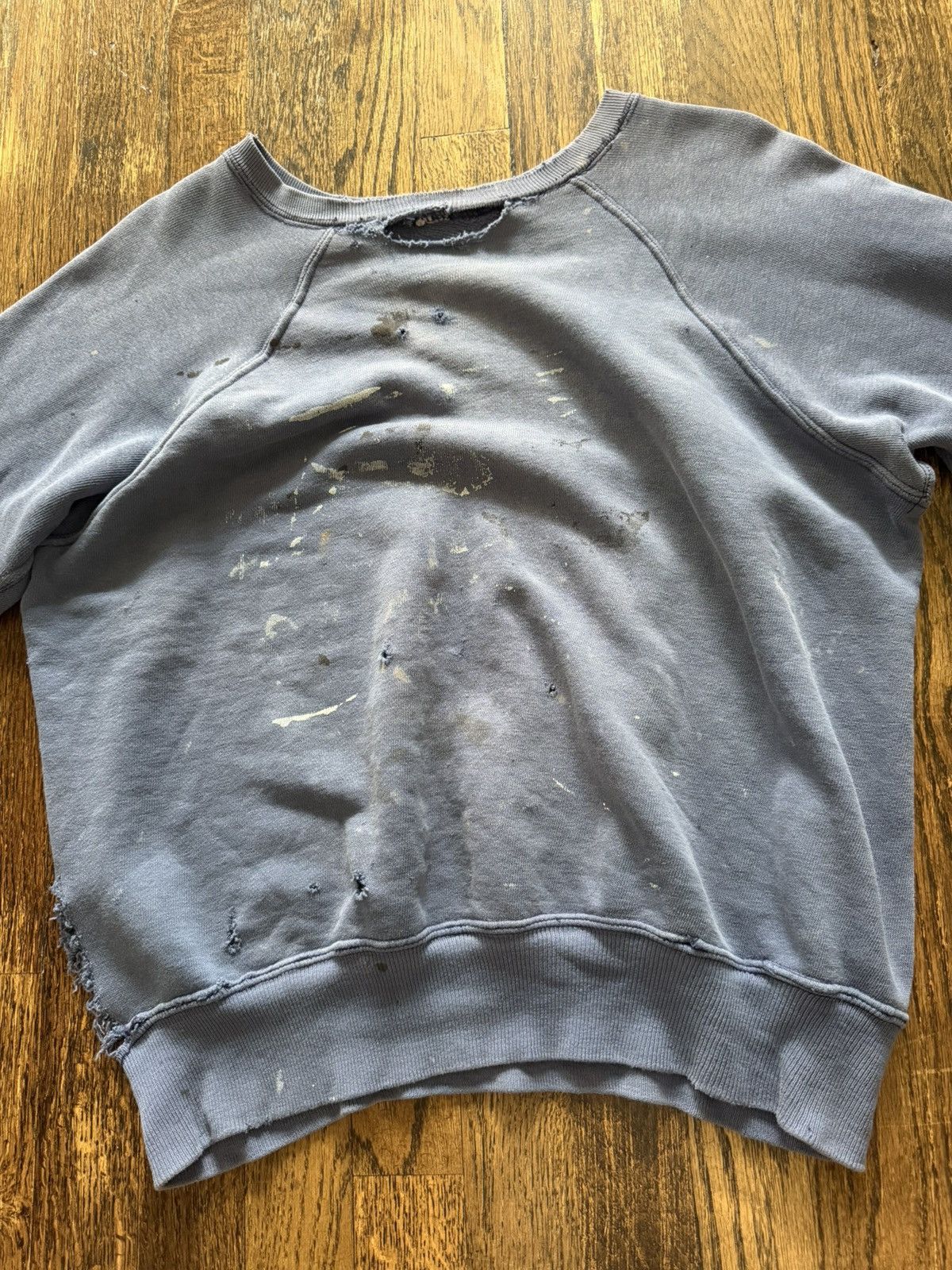 Vintage 1950s Thrashed and Painted Sweatshirt Size US S / EU 44-46 / 1 - 3 Thumbnail