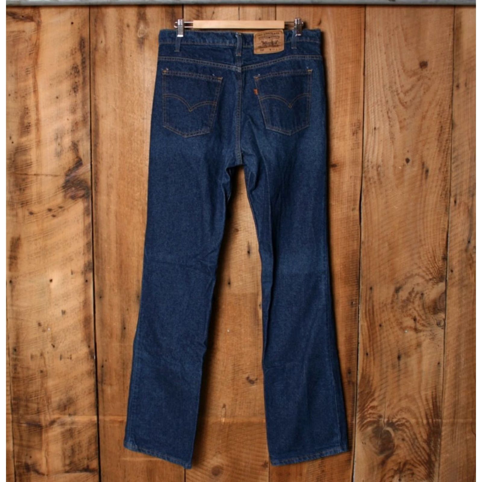 Levi's VINTAGE Levi's 517 Bootcut Jeans 34x36 Blue California USA Men Regular Denim Cotton 90s Vintage Mens Jeans Size US 33 - 3 Thumbnail