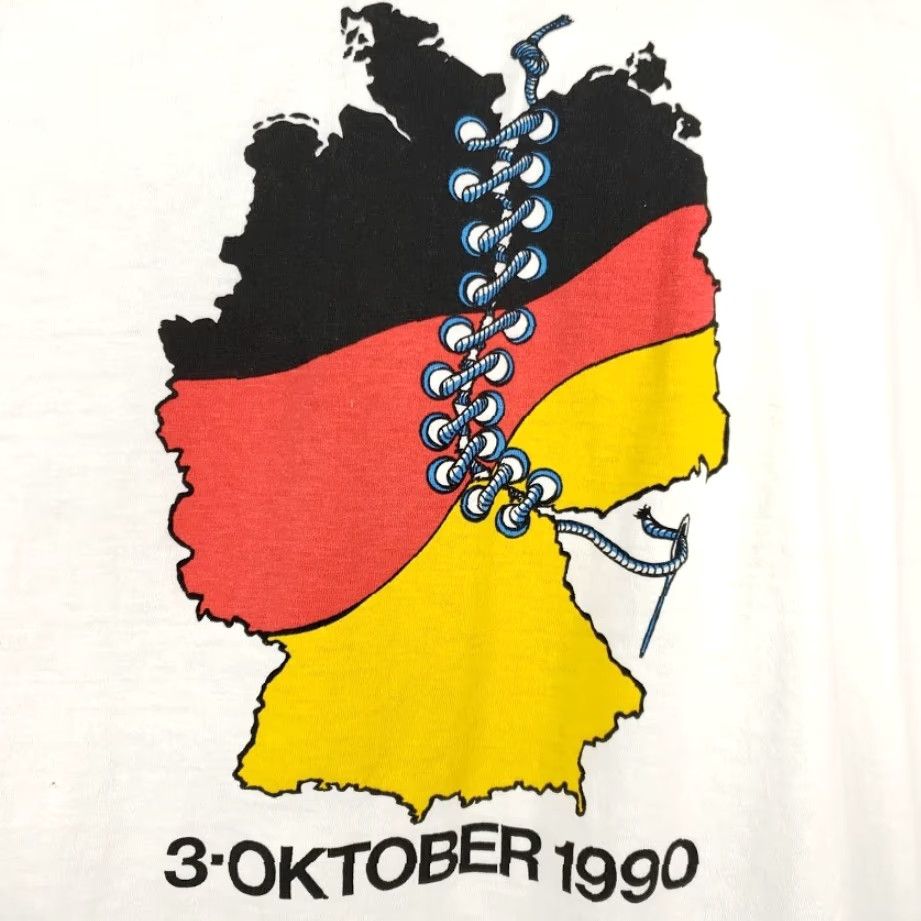 Vintage VINTAGE German Unity Day T Shirt Mens XL 90s Germany 3 Oktober 1990 October White Reunification Women/Mens? Size US XL / EU 56 / 4 - 3 Thumbnail