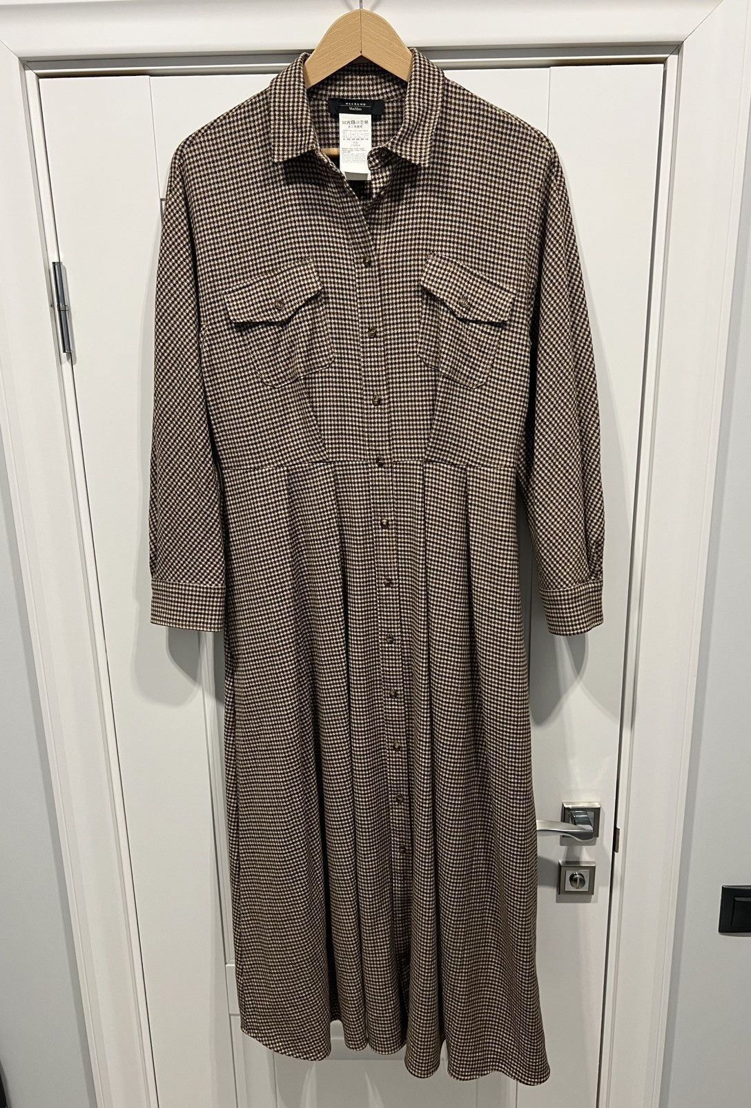 Weekend Max Mara Max Mara Weekend Otaria Patterned Wool Shirt Dress Size M / US 6-8 / IT 42-44 - 9 Thumbnail