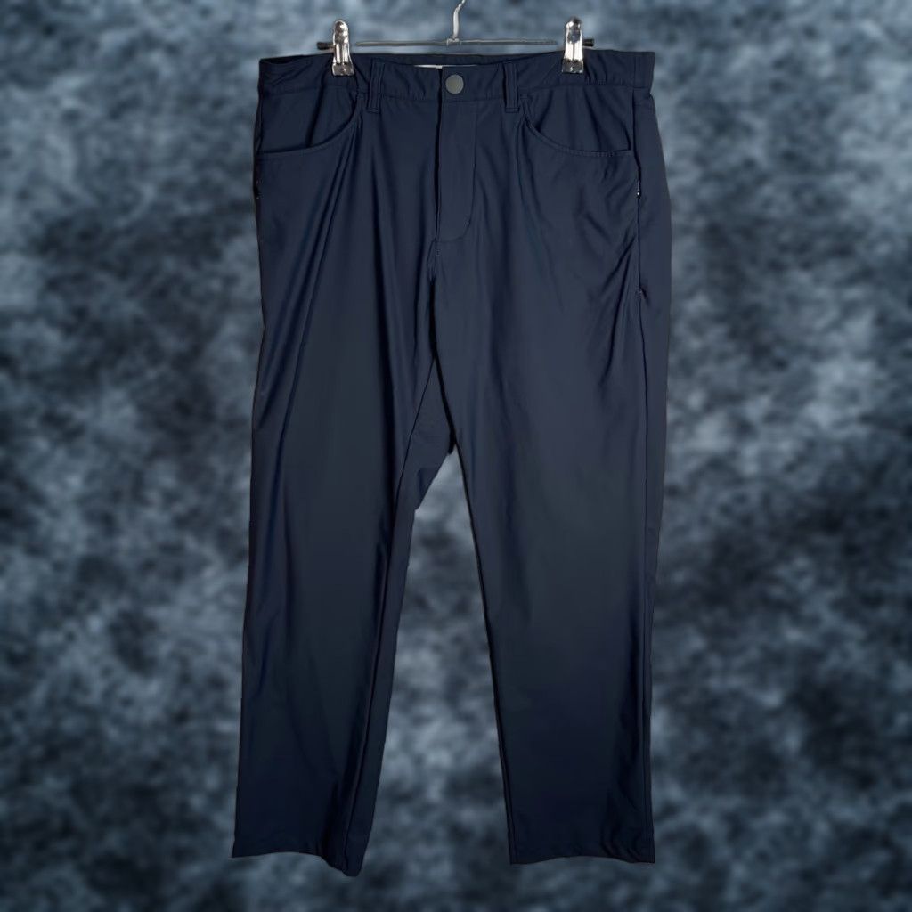 Rhone Rhone Mens Chino Pants Blue Stretch Straight Leg 33 Waist Inseam 28 Adult Regular Casual Vintage: No Mens Size US 33 - 1 Thumbnail