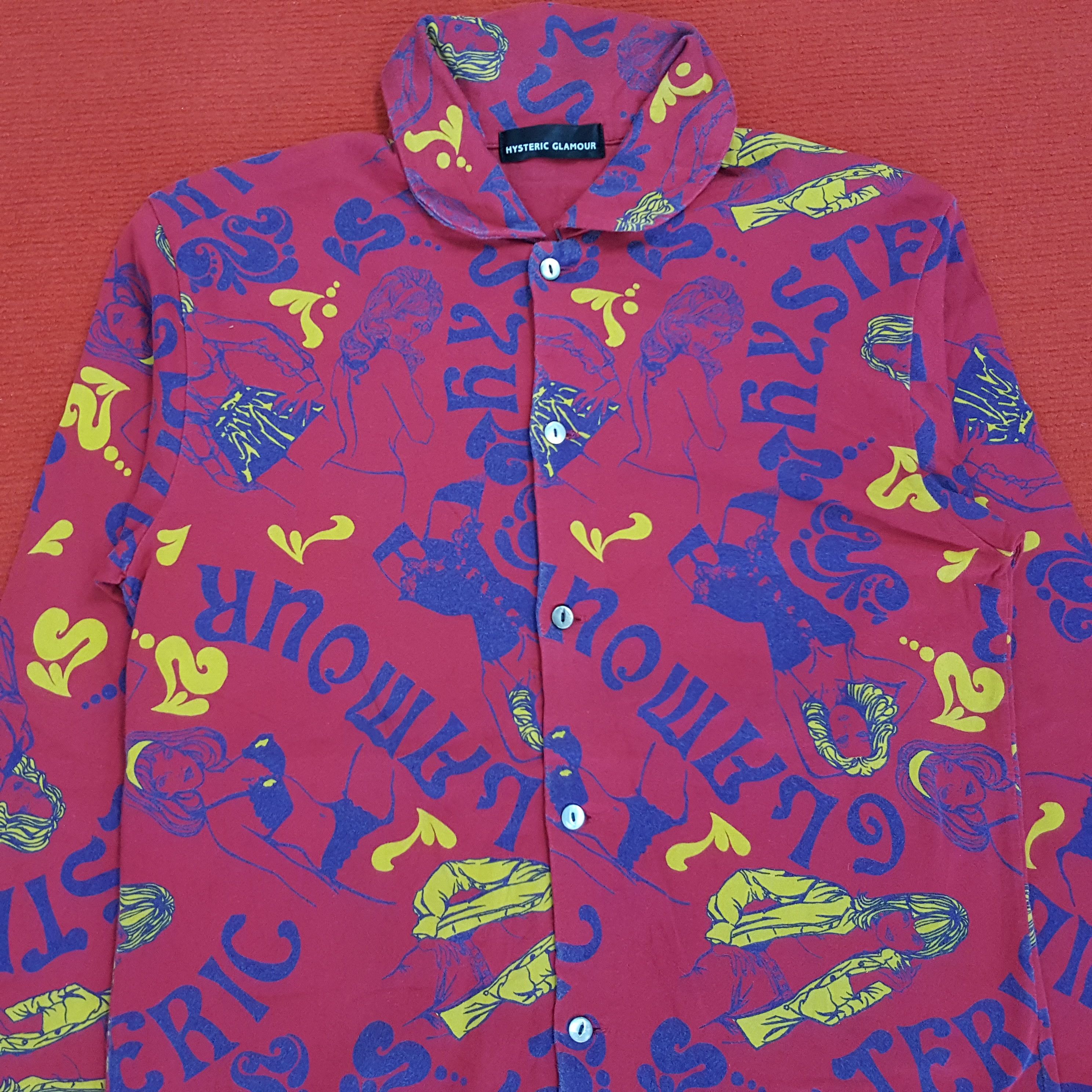 Hysteric Glamour Hysteric Glamour Japanese Brand Fullprint Rare Design Shirt Size S / US 4 / IT 40 - 2 Thumbnail