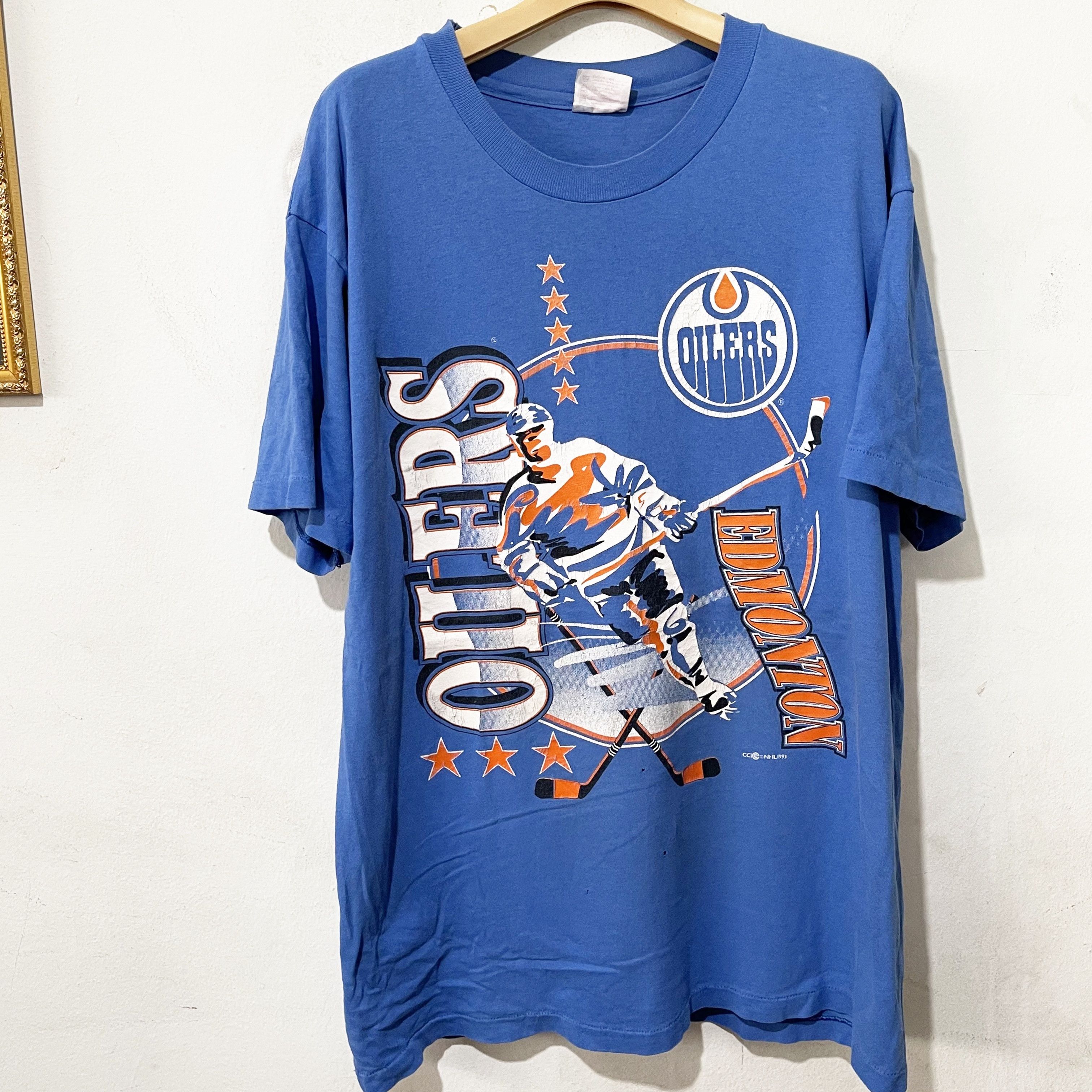 NHL Vintage 90s Edmonton Oilers T-Shirt Size US L / EU 52-54 / 3 - 1 Thumbnail