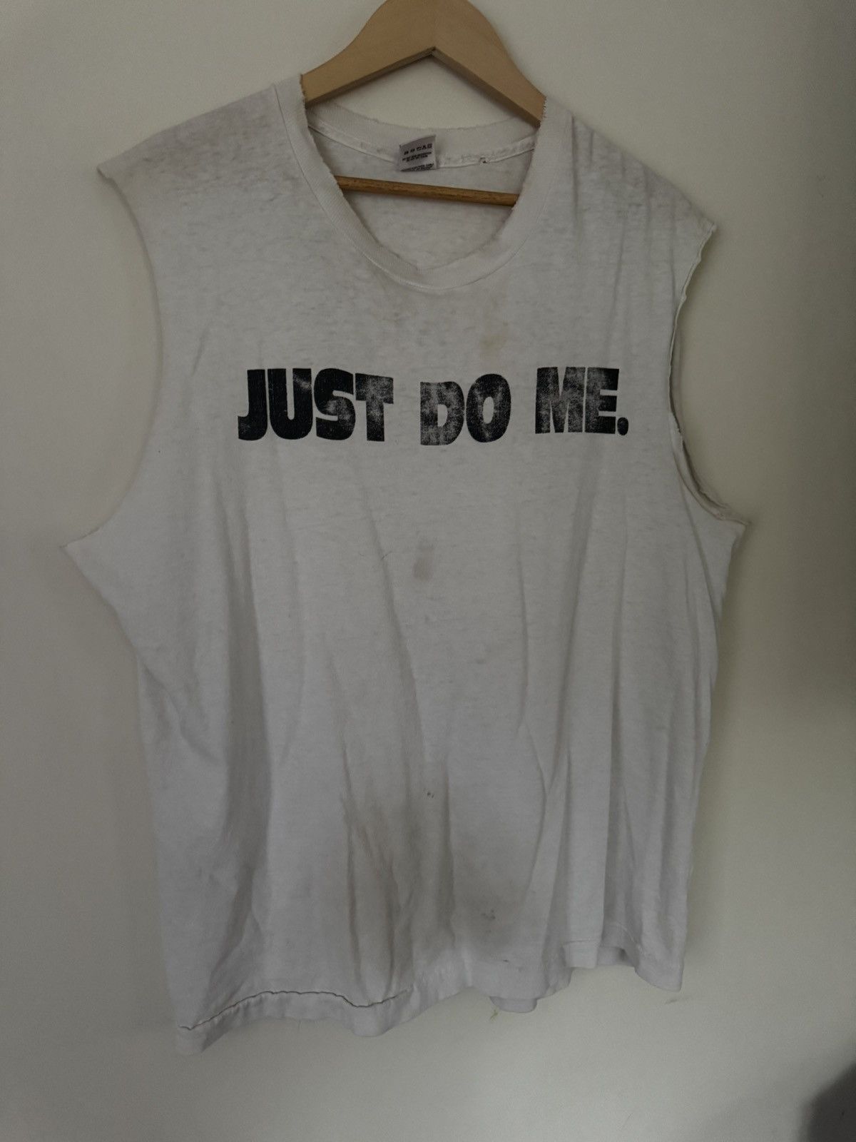 Vintage Thrashed Nike Parody Just Do Me Tee Just Do It Size US XL / EU 56 / 4 - 2 Thumbnail
