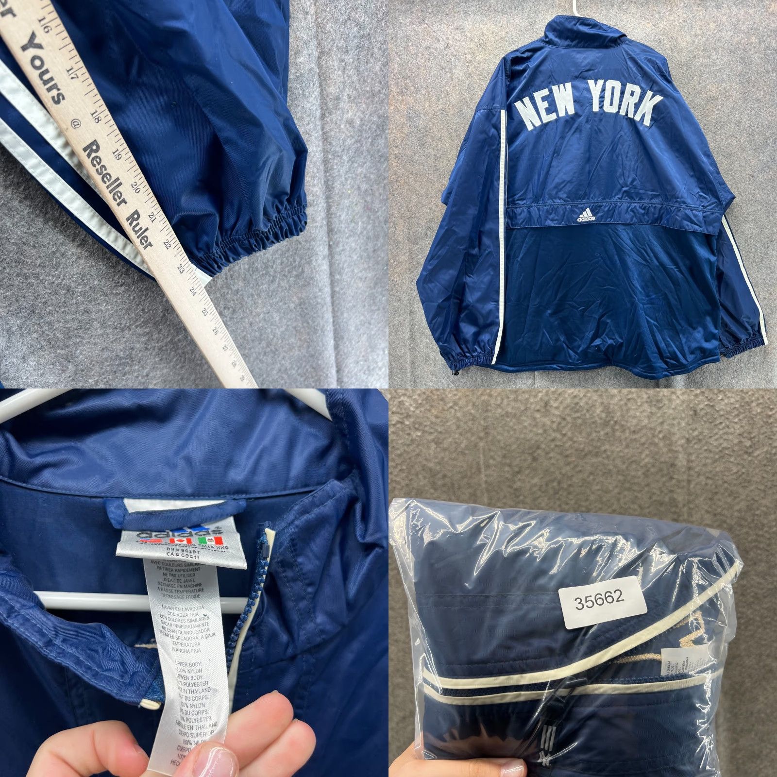 Adidas adidas Jacket Windbreaker Nylon Blue 2XL Mens Zip 1/2 Vintage? No Size US XXL / EU 58 / 5 - 8 Thumbnail