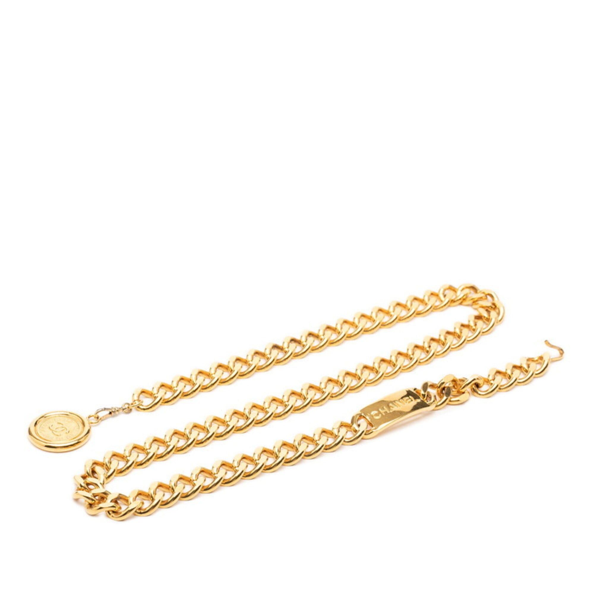 Chanel Chanel Coco Mark 31 RUE CAMBON Le Cambon Logo Plate Chain Belt Gold Plated Women's CHANEL Size ONE SIZE - 1 Thumbnail