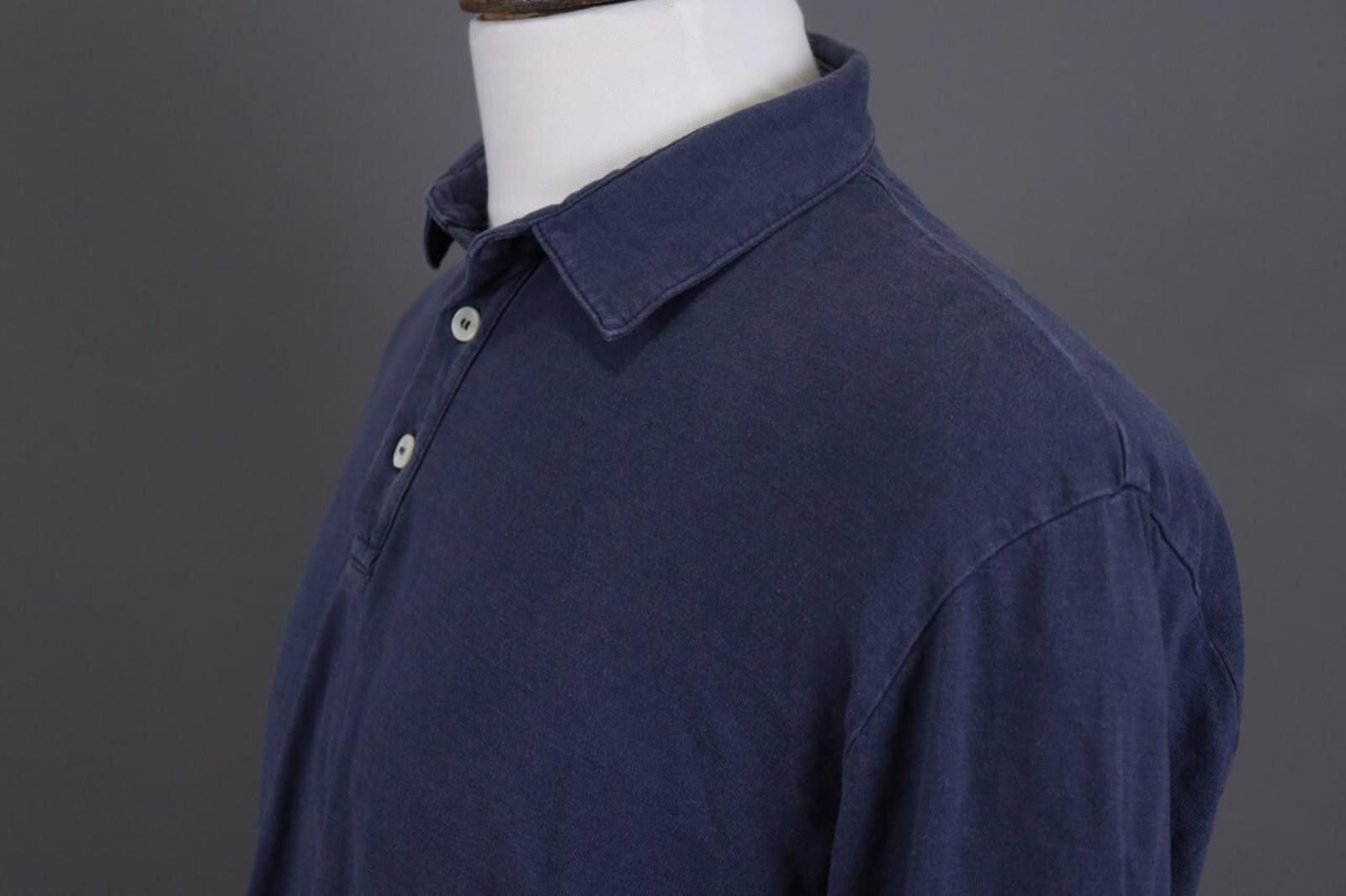 Eleventy Eleventy Blue Summer Long Sleeve Polo Shirt Size 3XL Size US XXL / EU 58 / 5 - 7 Thumbnail