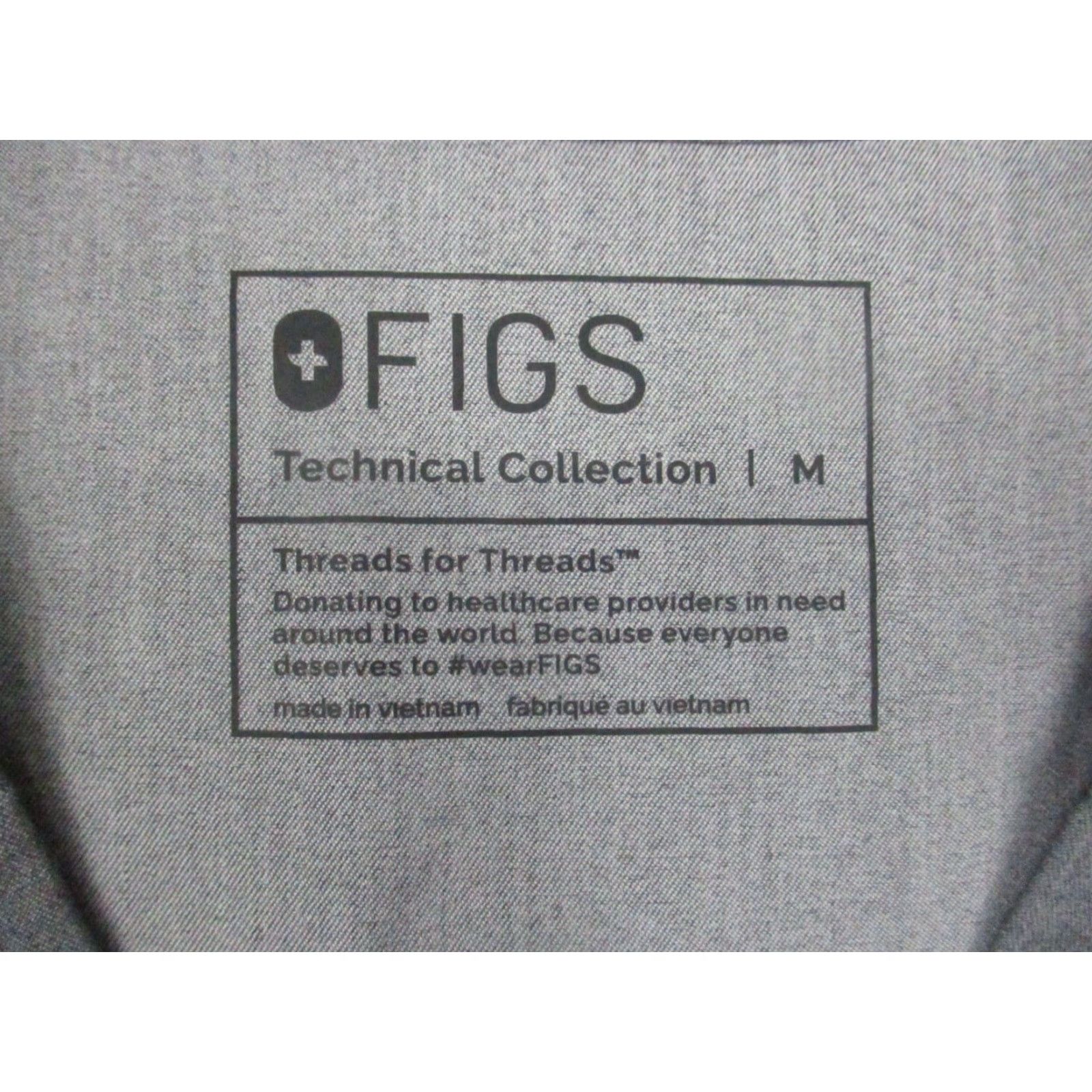 Vintage FIGS Technical Collection Gray Catarina Scrubs V-Neck Top M Uniform Gray Unisex Shirt Medical Size US M / EU 48-50 / 2 - 2 Thumbnail