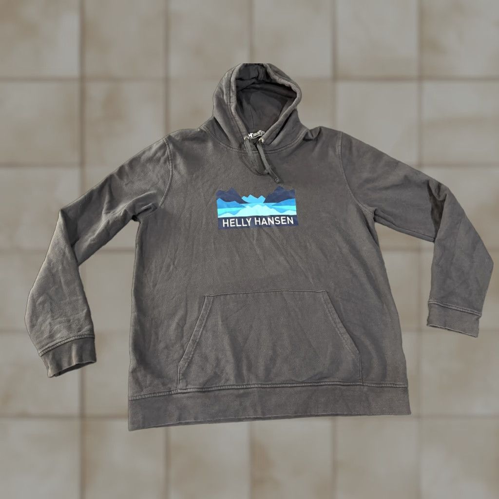 Helly Hansen Helly Hansen Hoodie Mens 2XL Gray Mountain Graphic Pullover Sweatshirt Fleece Hoodie Pocket Graphic Print Size US XXL / EU 58 / 5 - 1 Thumbnail