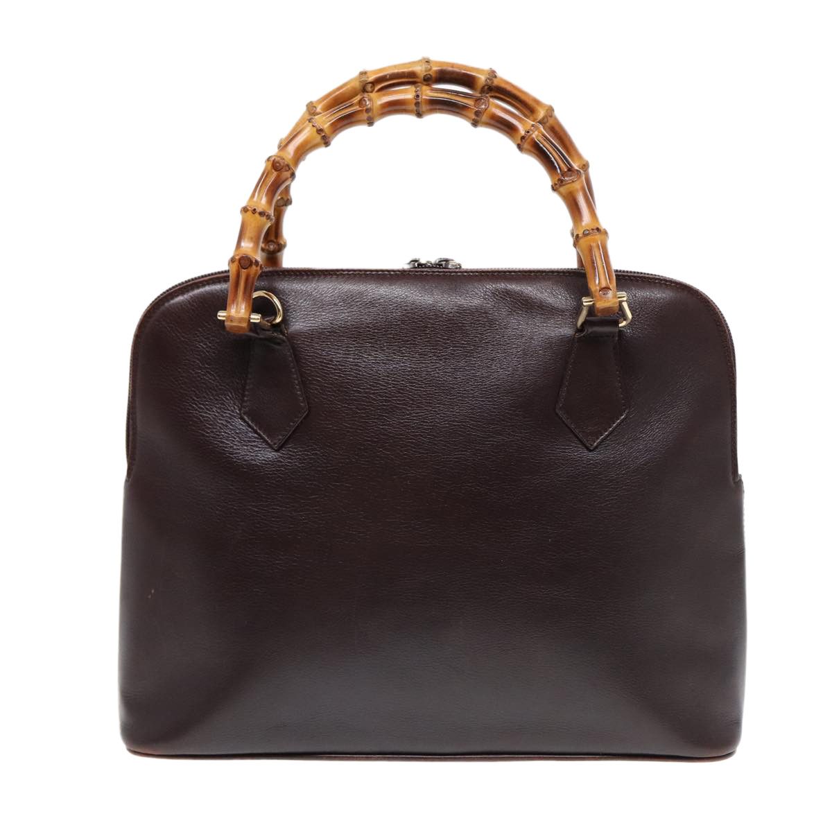 Gucci Bamboo Brown Leather Handbag (Pre-Owned) Size ONE SIZE - 1 Thumbnail