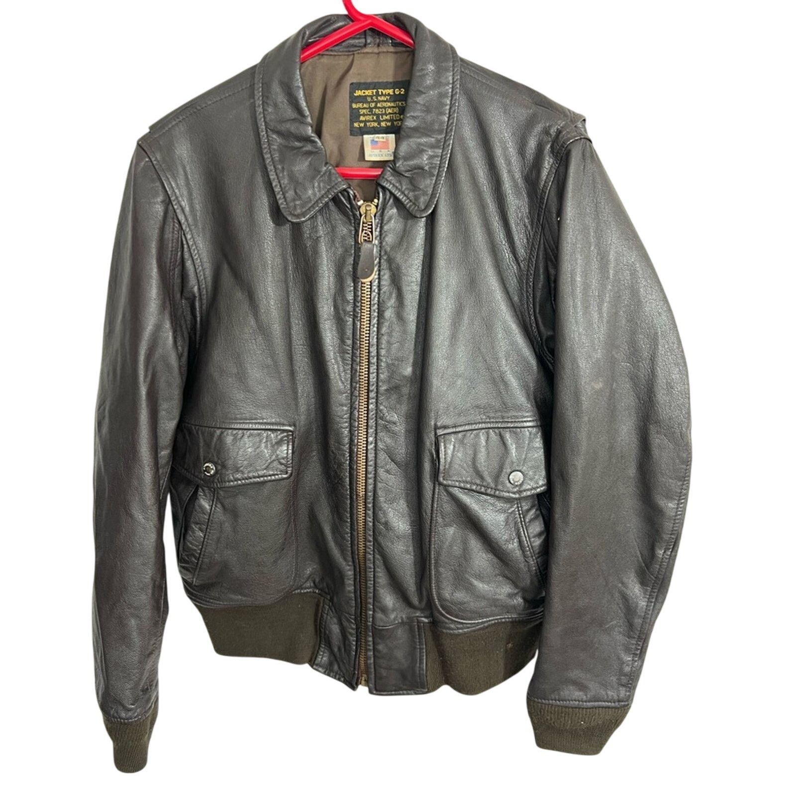 Avirex Avirex G-2 Jacket Mens 44 L Goatskin Leather US Navy Bomber Size US L / EU 52-54 / 3 - 16 Thumbnail