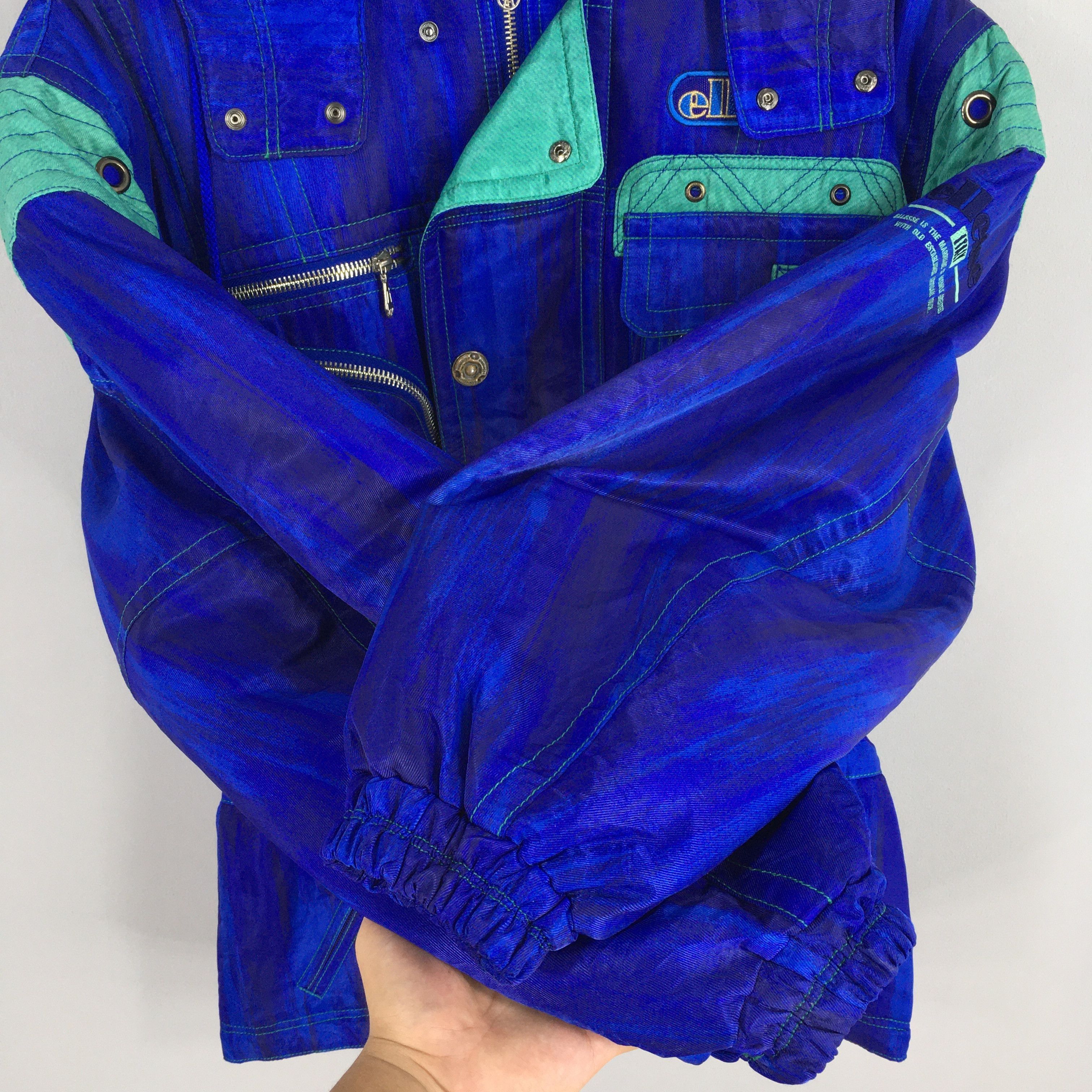 Ellesse Vintage 90's Ellesse Ski Wear Blue Hoodie Jacket Large Size US L / EU 52-54 / 3 - 7 Thumbnail