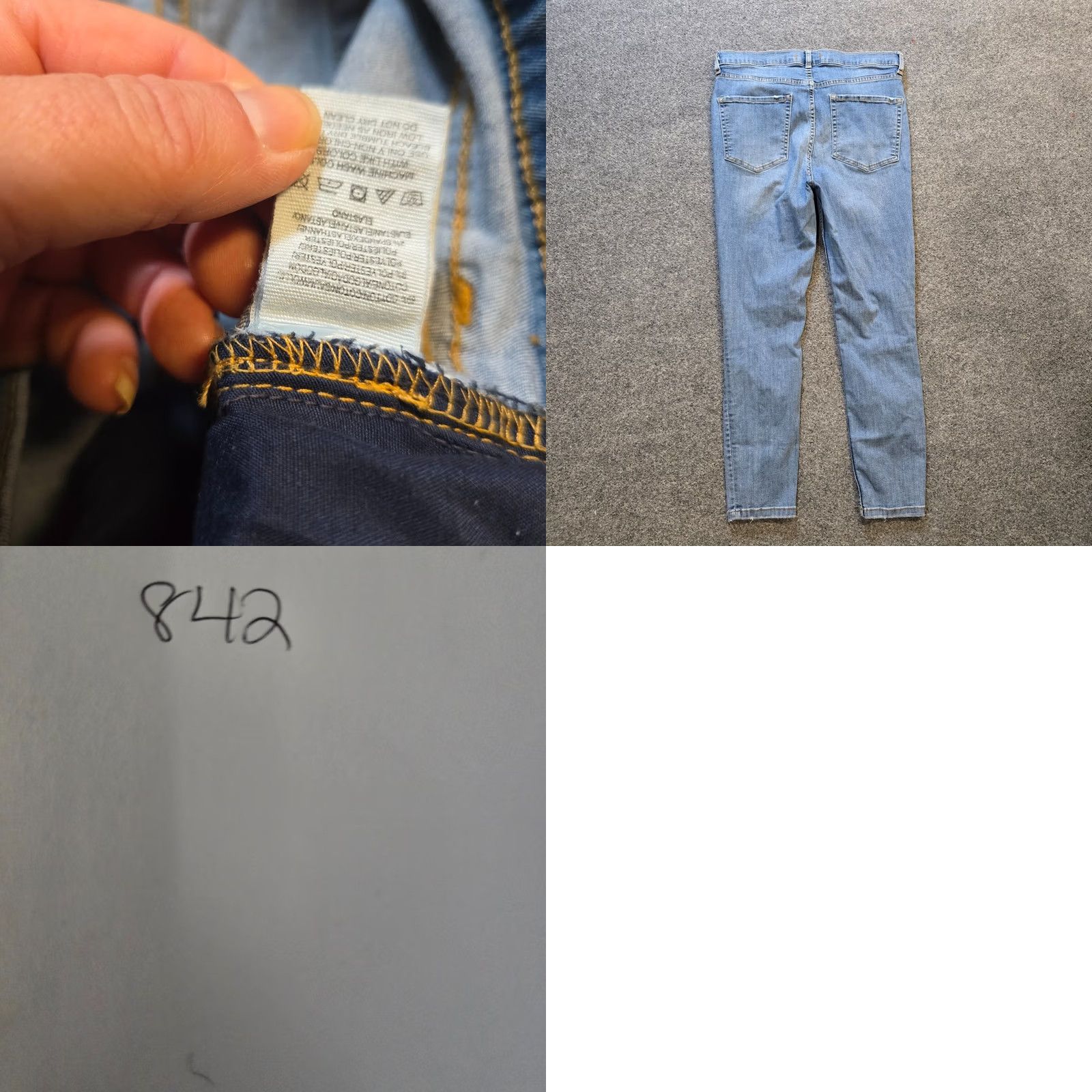 Free People Free People Jeans Womens 31 Blue Lightwash Distressed Skinny Stretch Casual Regular Denim Women Jeans Bohemian Style Size 24" / US 00 / IT 34 - 8 Thumbnail