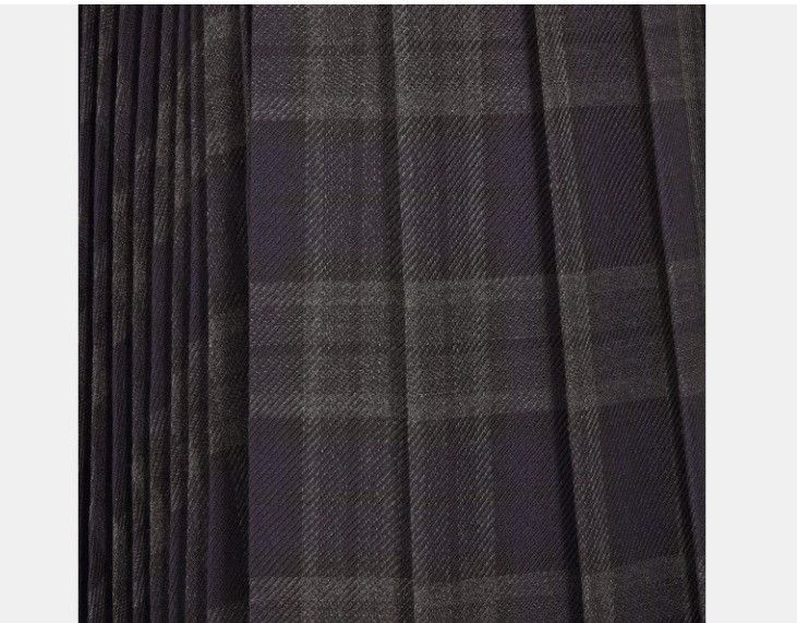 Dior o1w1db11124 Pleated Long Skirt in Grey & Blue Size 27" / US 4 / IT 40 - 3 Thumbnail