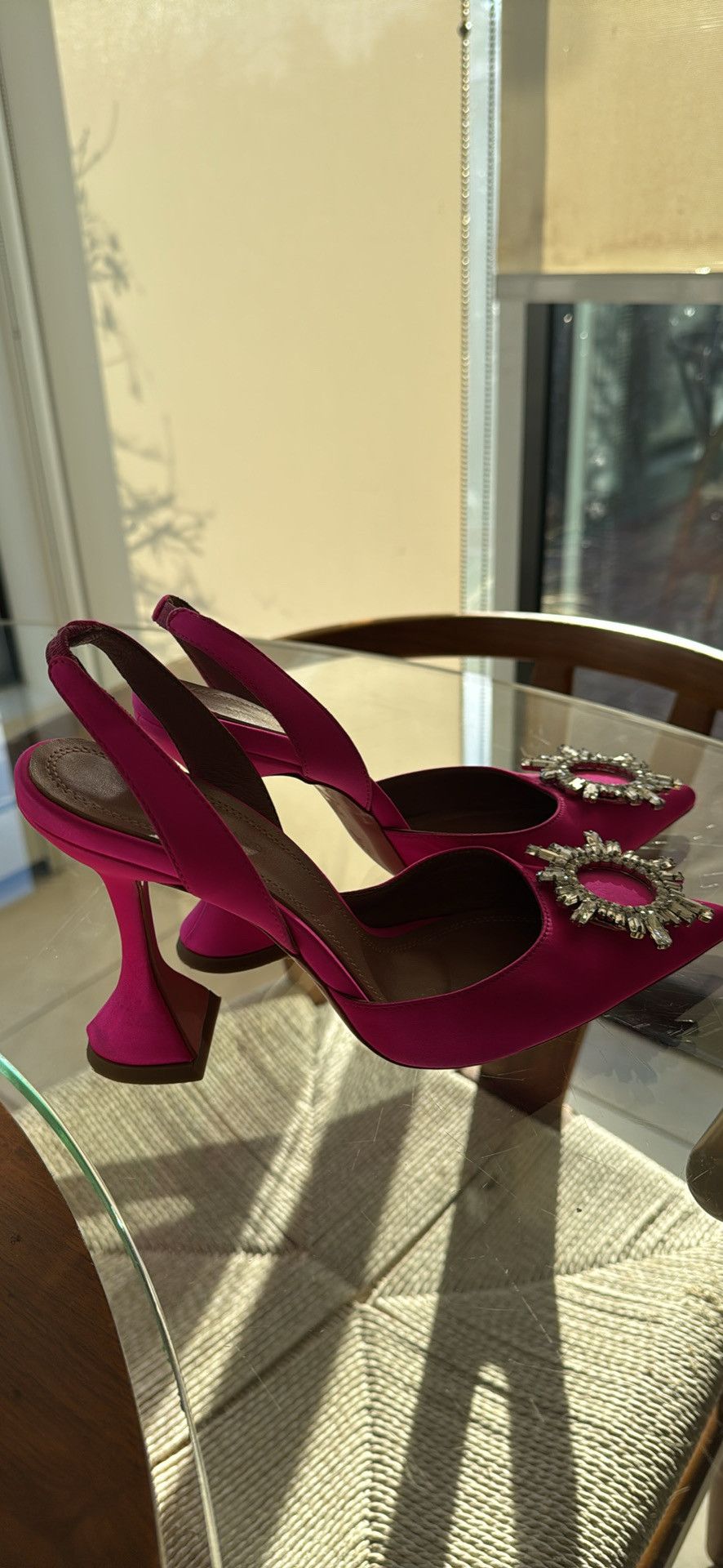 Amina Muaddi pink sandals Size US 7 / IT 37 - 3 Thumbnail