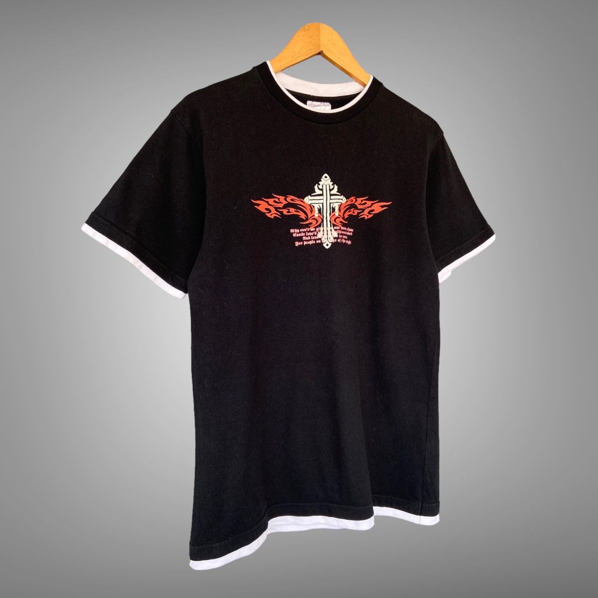 If Six Was Nine 📢LASTSROP📢 Double Layer Style Tribal Cross Tee Size US M / EU 48-50 / 2 - 5 Thumbnail