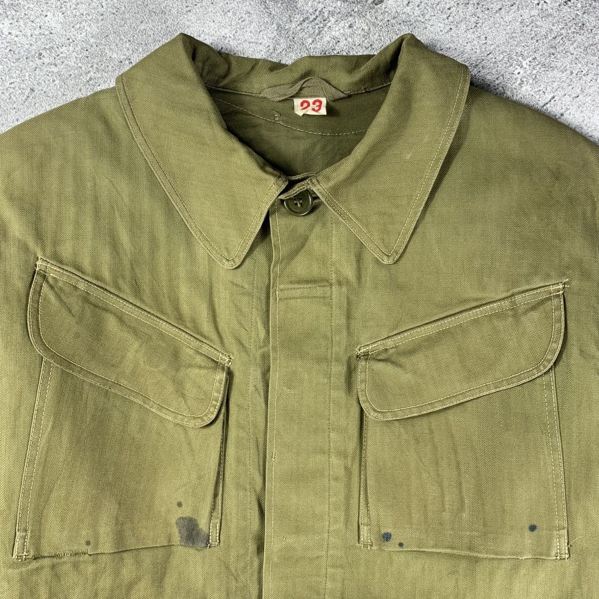 Vintage 60’s Danish Army Military HBT Field Jacket Size US L / EU 52-54 / 3 - 8 Thumbnail