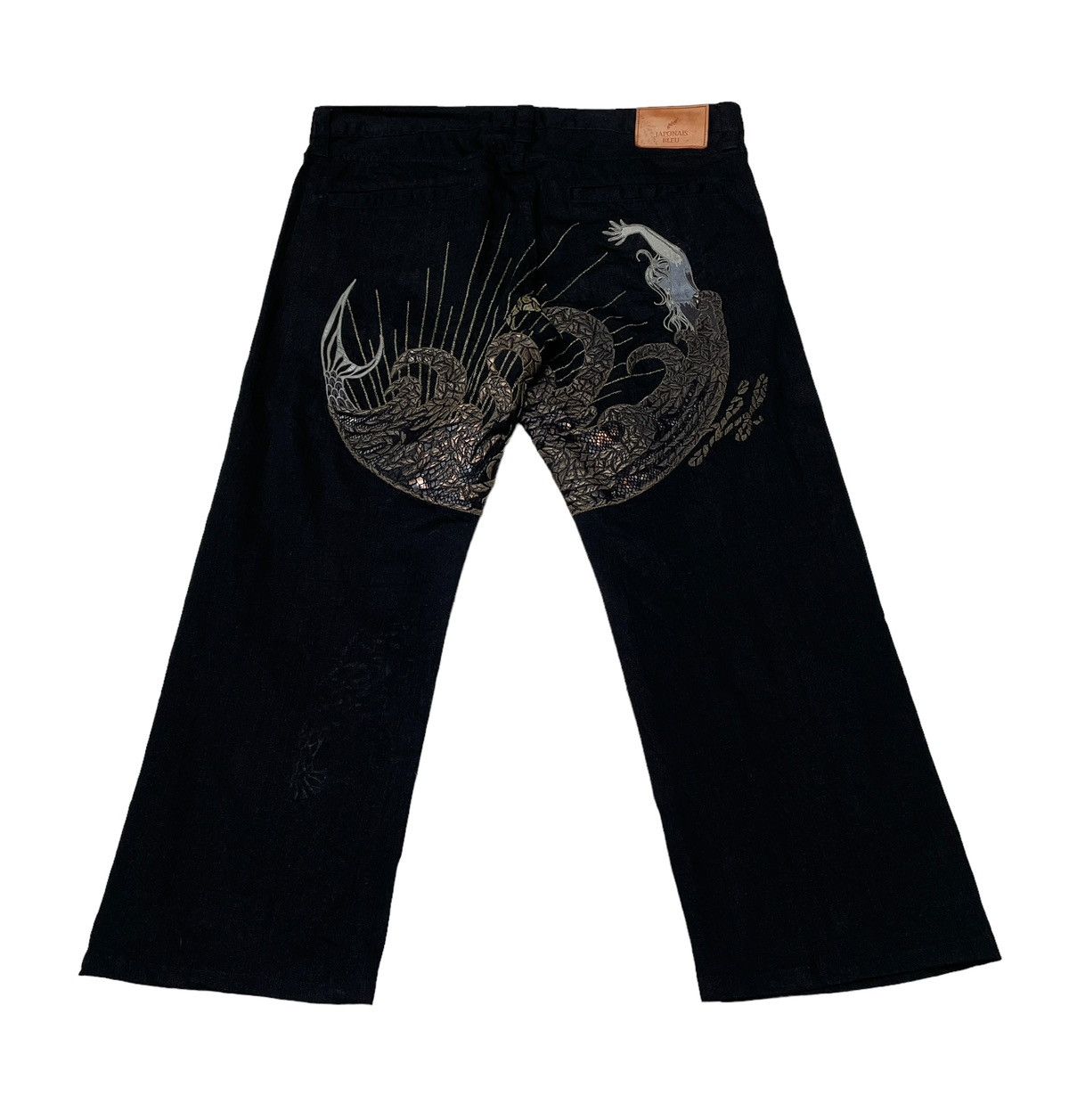 Japanese Brand × Vintage Vintage Brand Japonais Bleu Sukajan Baggy Jeans 2000s Size US 38 / EU 54 - 1 Thumbnail